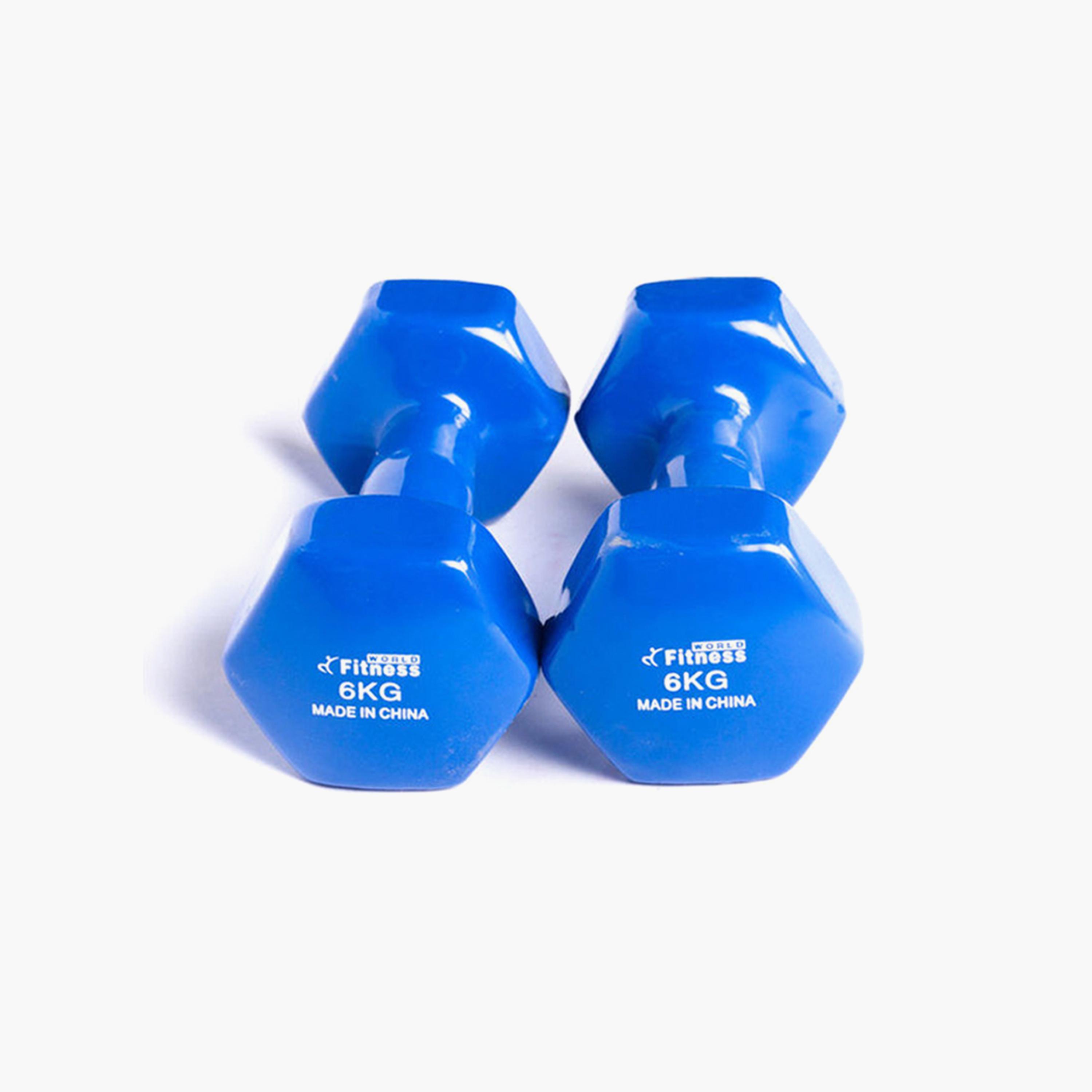 Gym Dumbbell, 6 Kg - Blue-sports-gear-gym-image-2