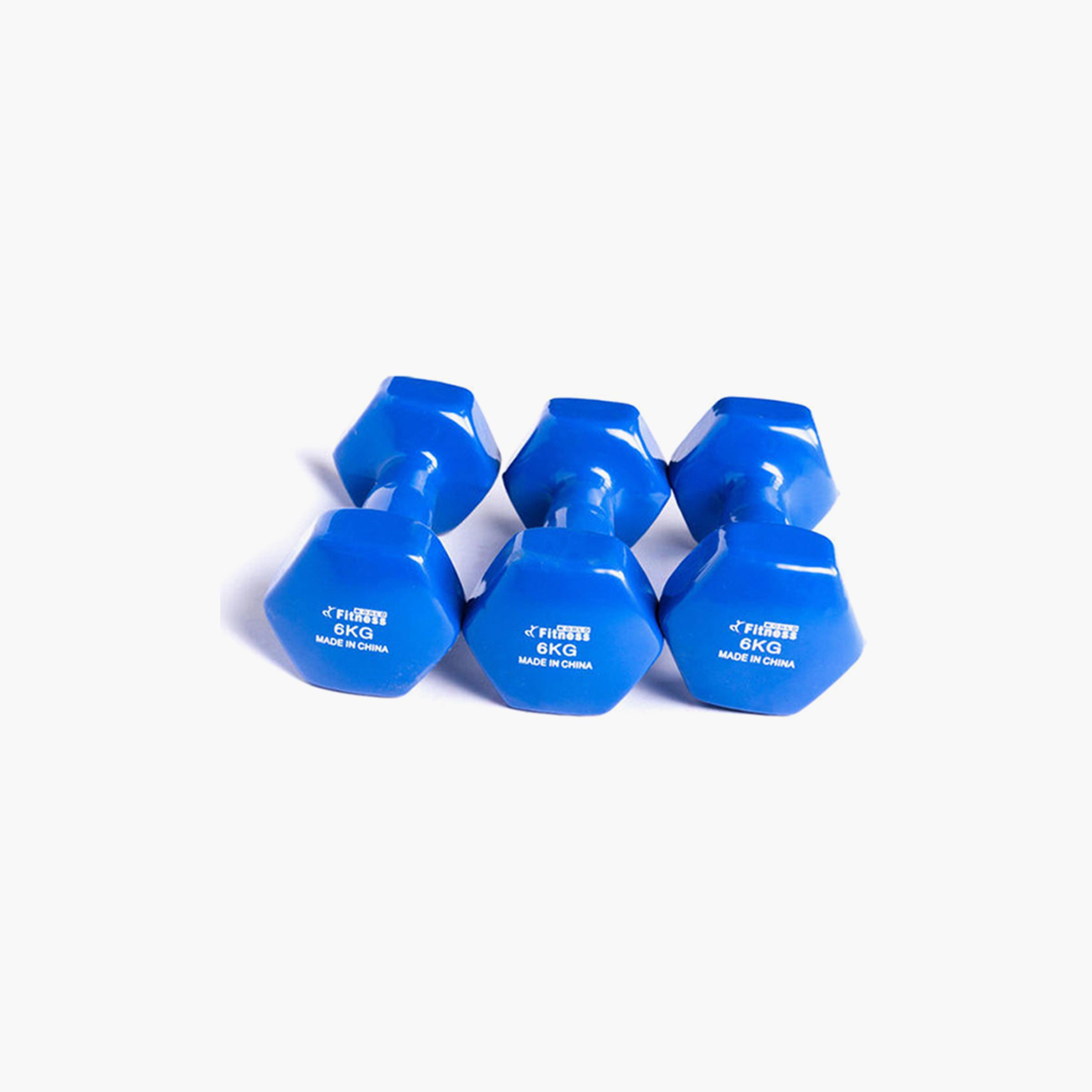 Gym Dumbbell, 6 Kg - Blue-sports-gear-gym-image-3