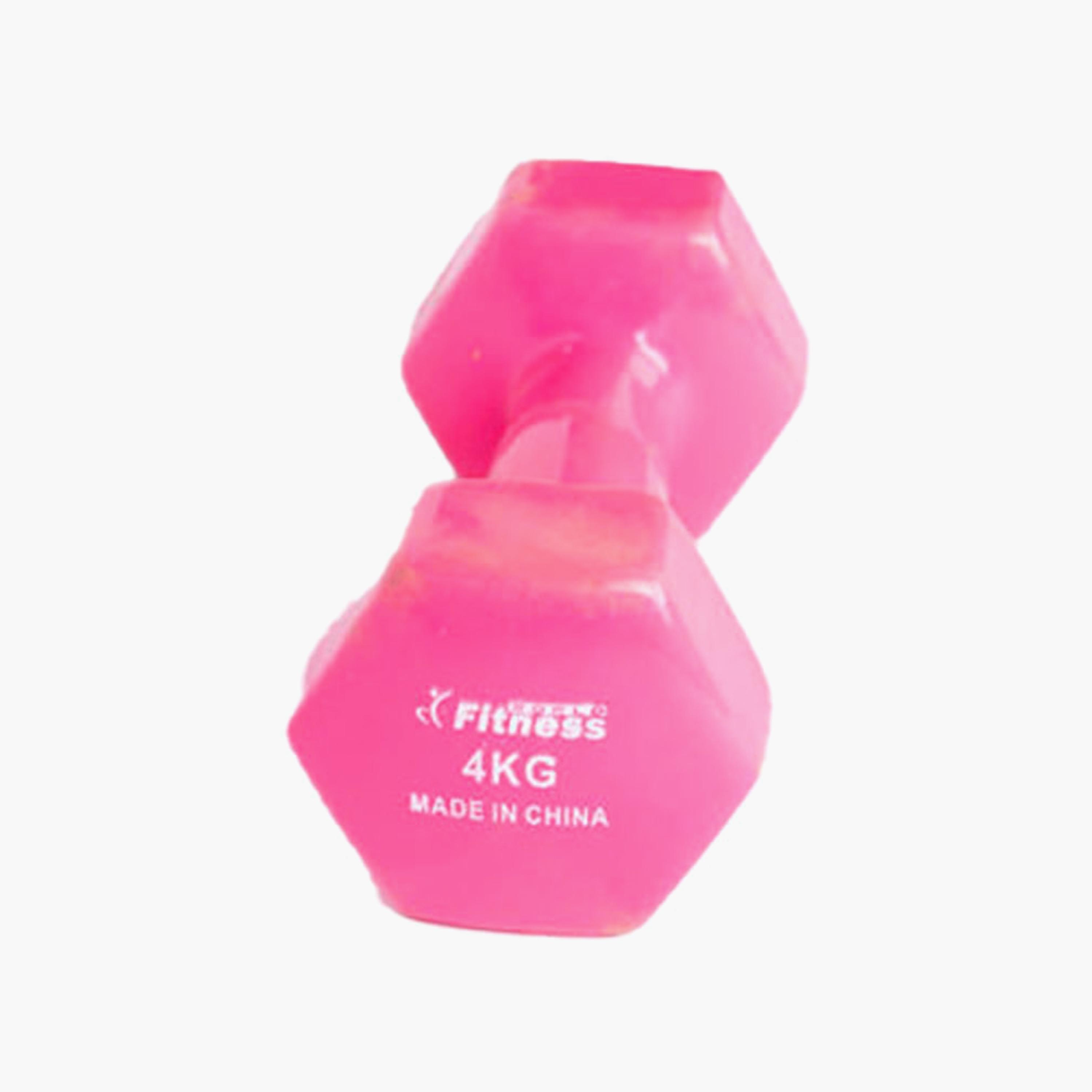 Gym Dumbbell, 4 Kg - Pink-sports-gear-gym-image-1