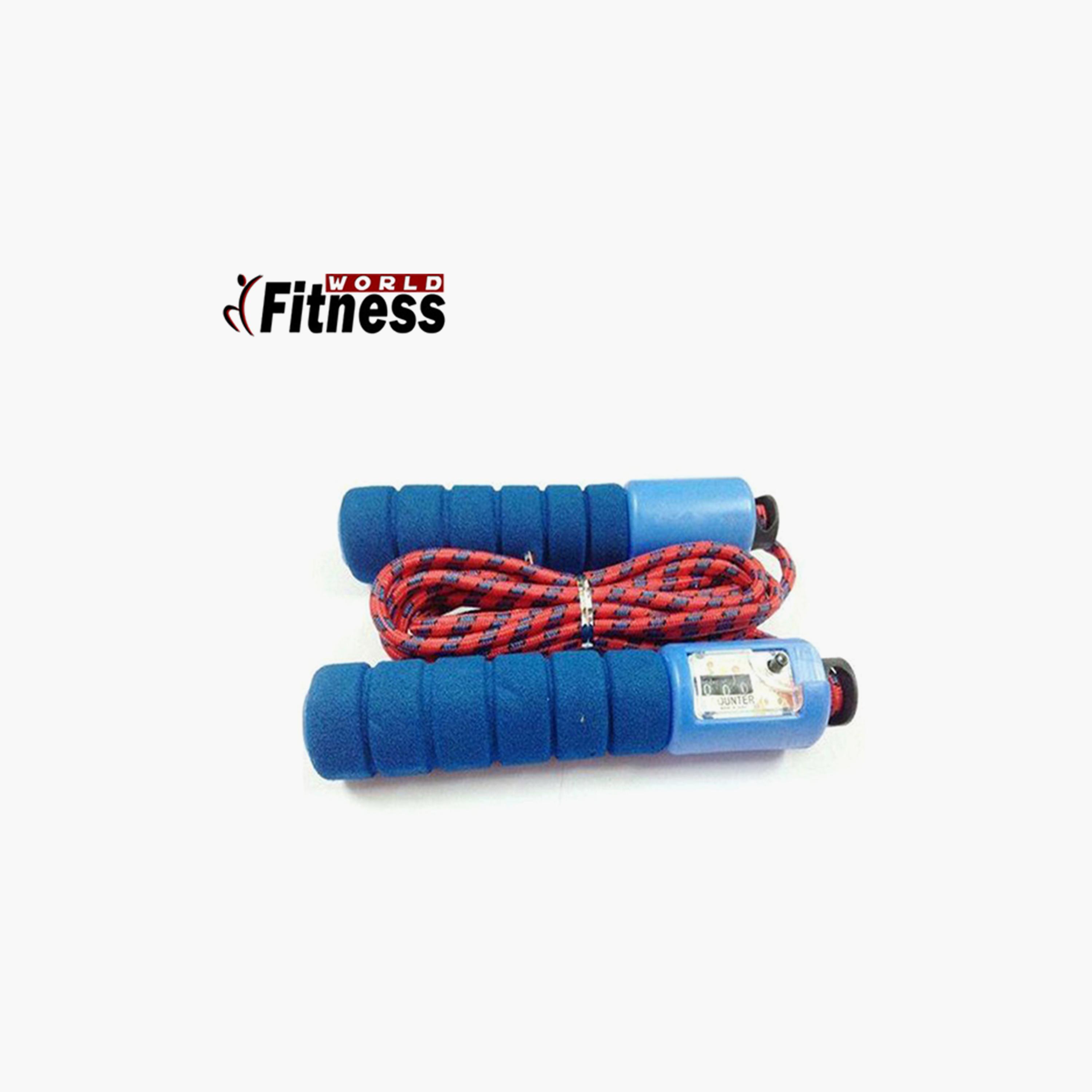 Jumping Rope With Jumper Counter - Blue and Red-sports-gear-gym-image-2
