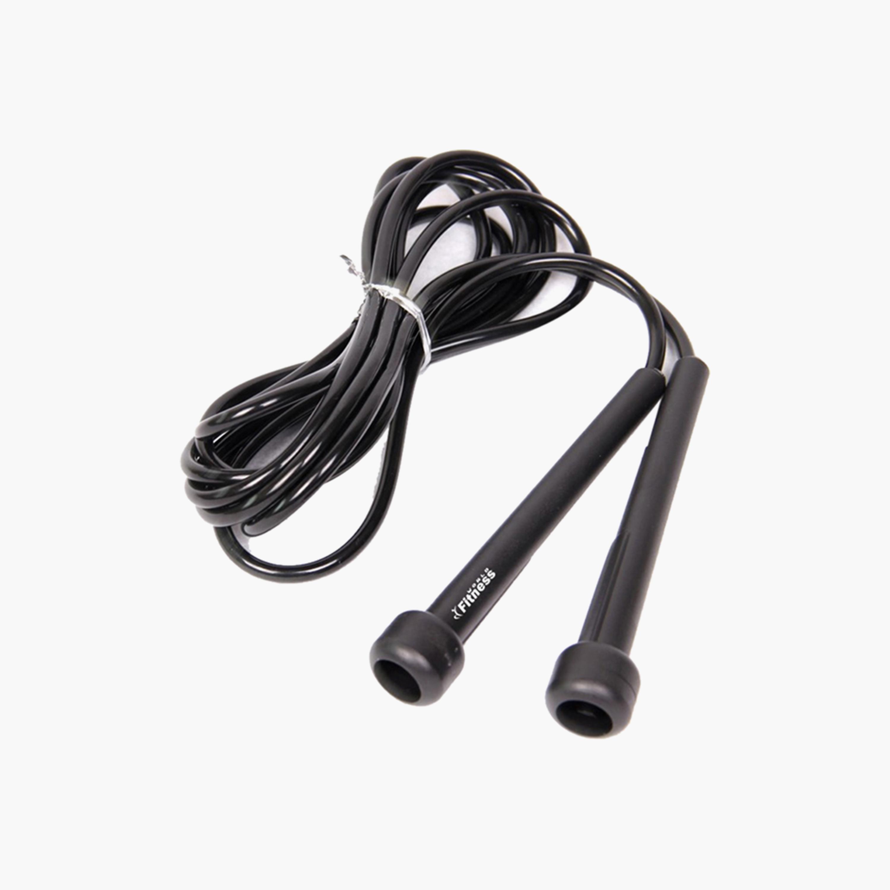 Jumping Rope, 2.6 Meter - Black-sports-gear-gym-image-1