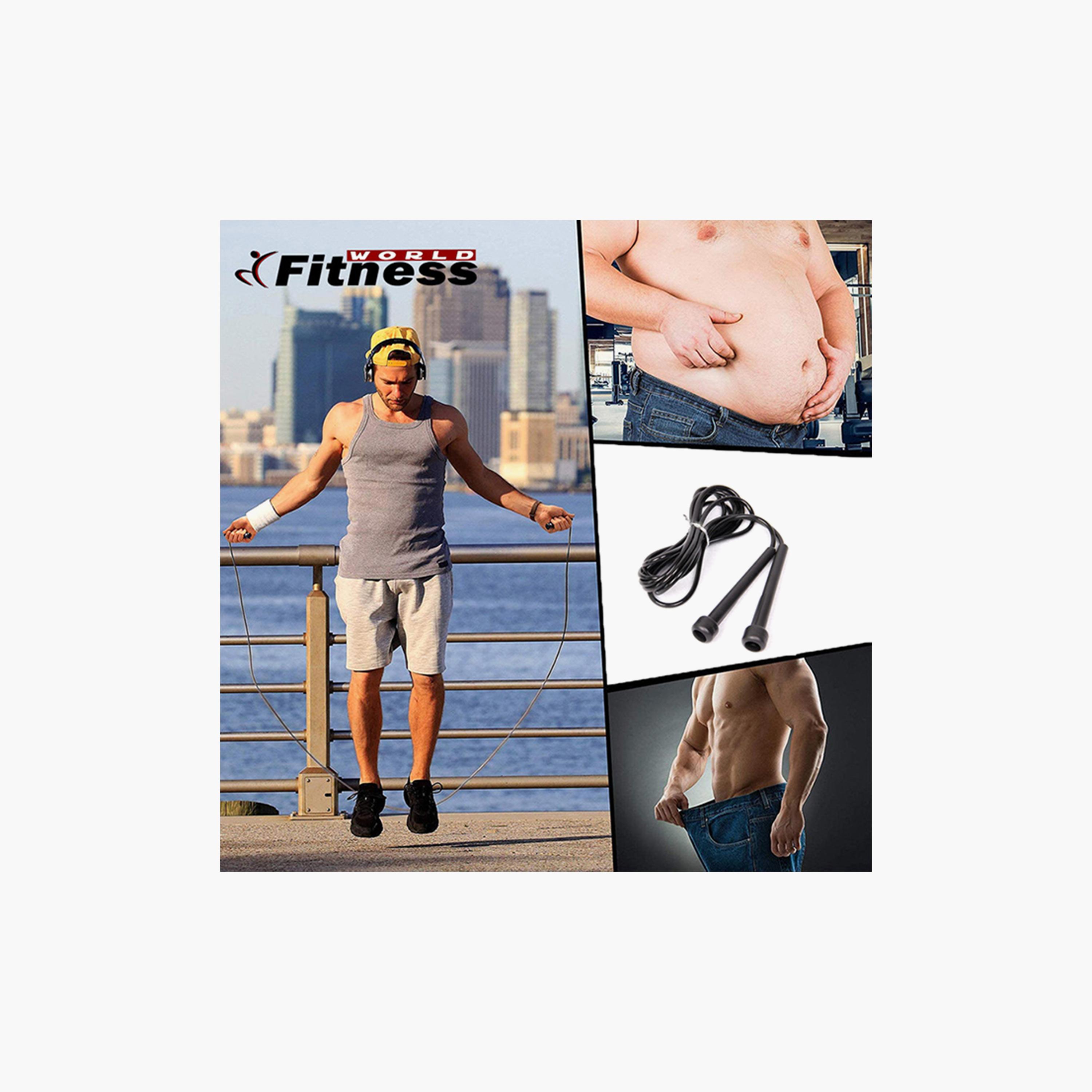 Jumping Rope, 2.6 Meter - Black-sports-gear-gym-image-4