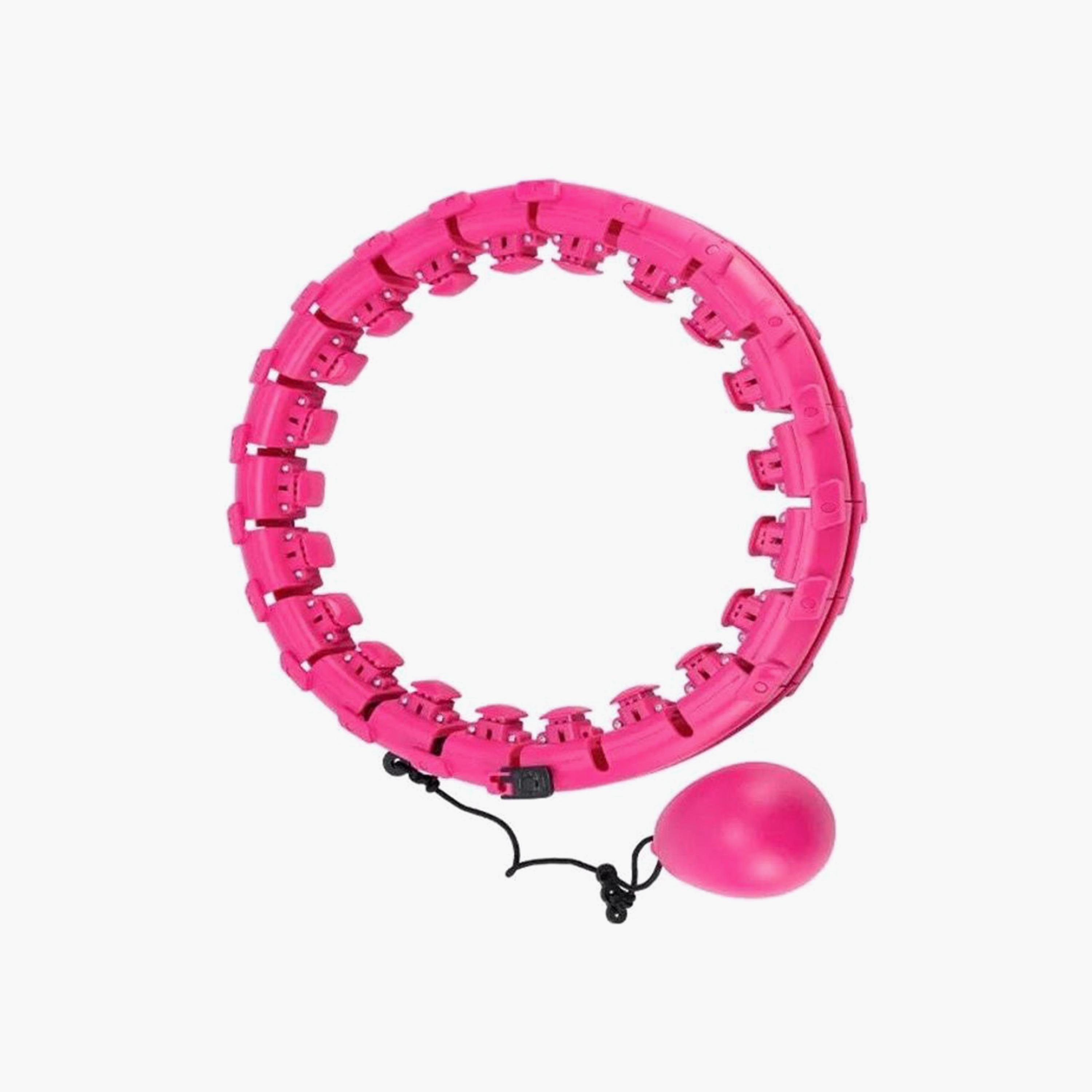 Adjustable Thin Waist Exercise Gym Hoop One Size - Pink-sports-gear-gym-image-1