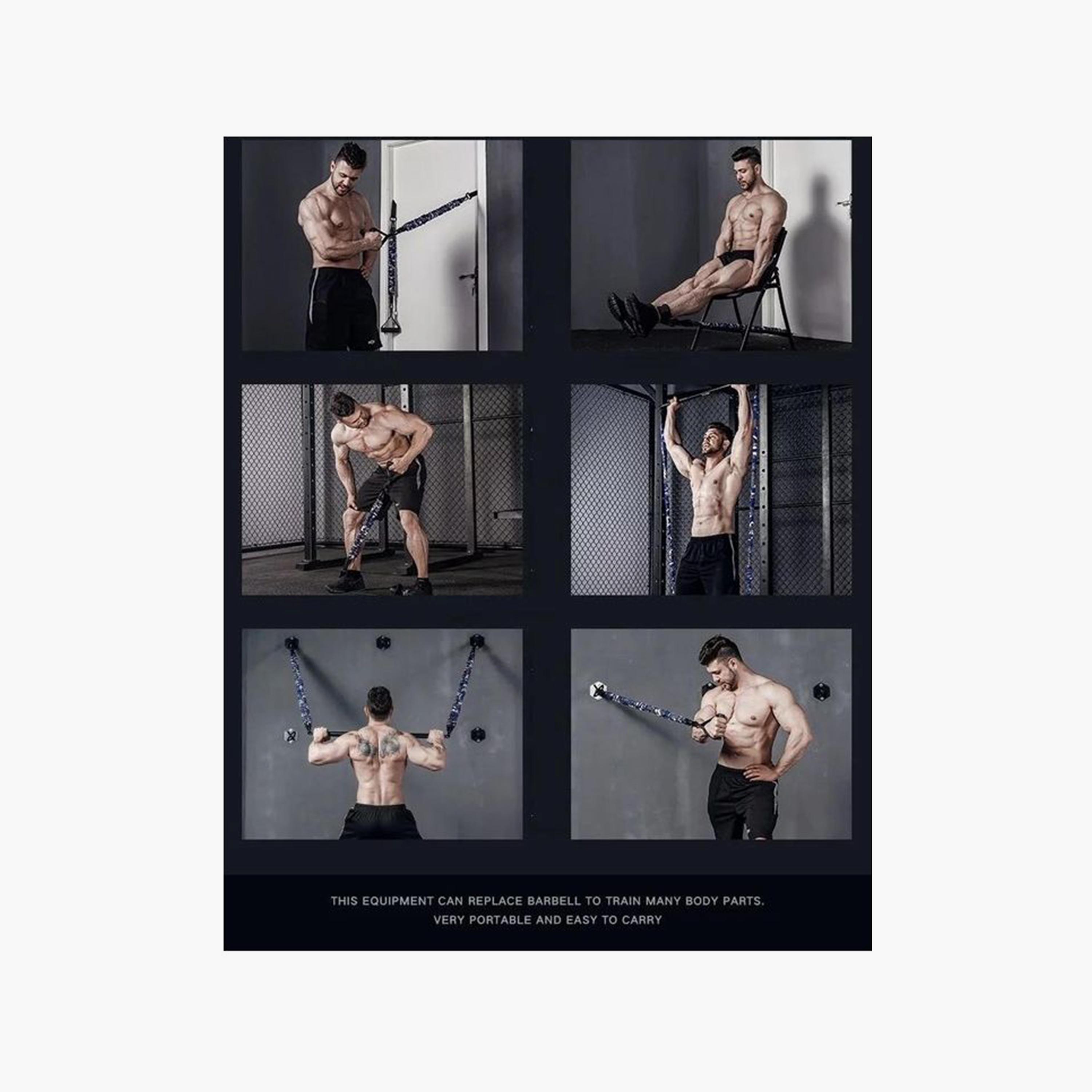 Portable Home Gym Workout Kit One Size - Black-sports-gear-gym-image-3
