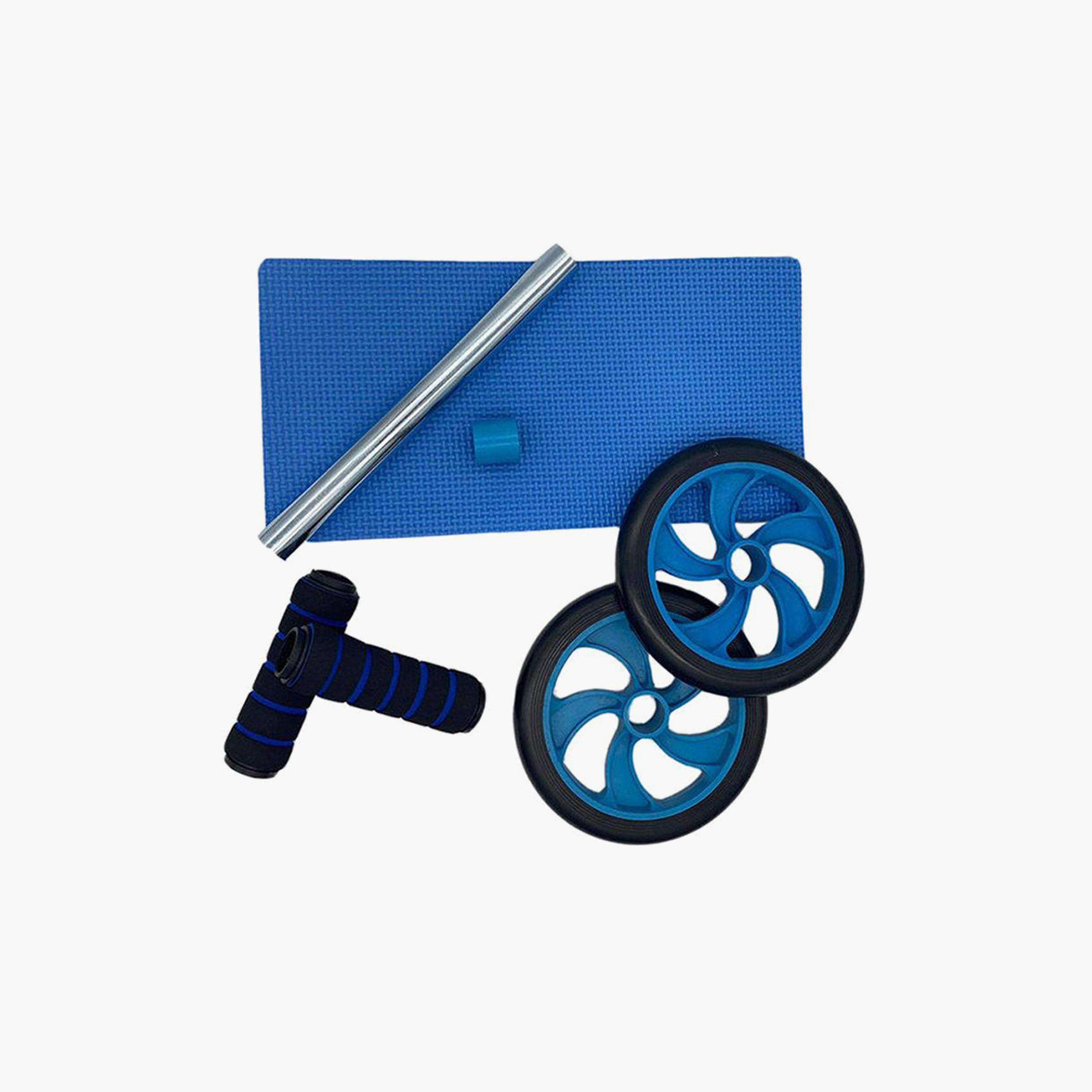 Exercise Wheel For Arms, Chest and Shoulders, 21 cm - Blue and Black-sports-gear-gym-image-4