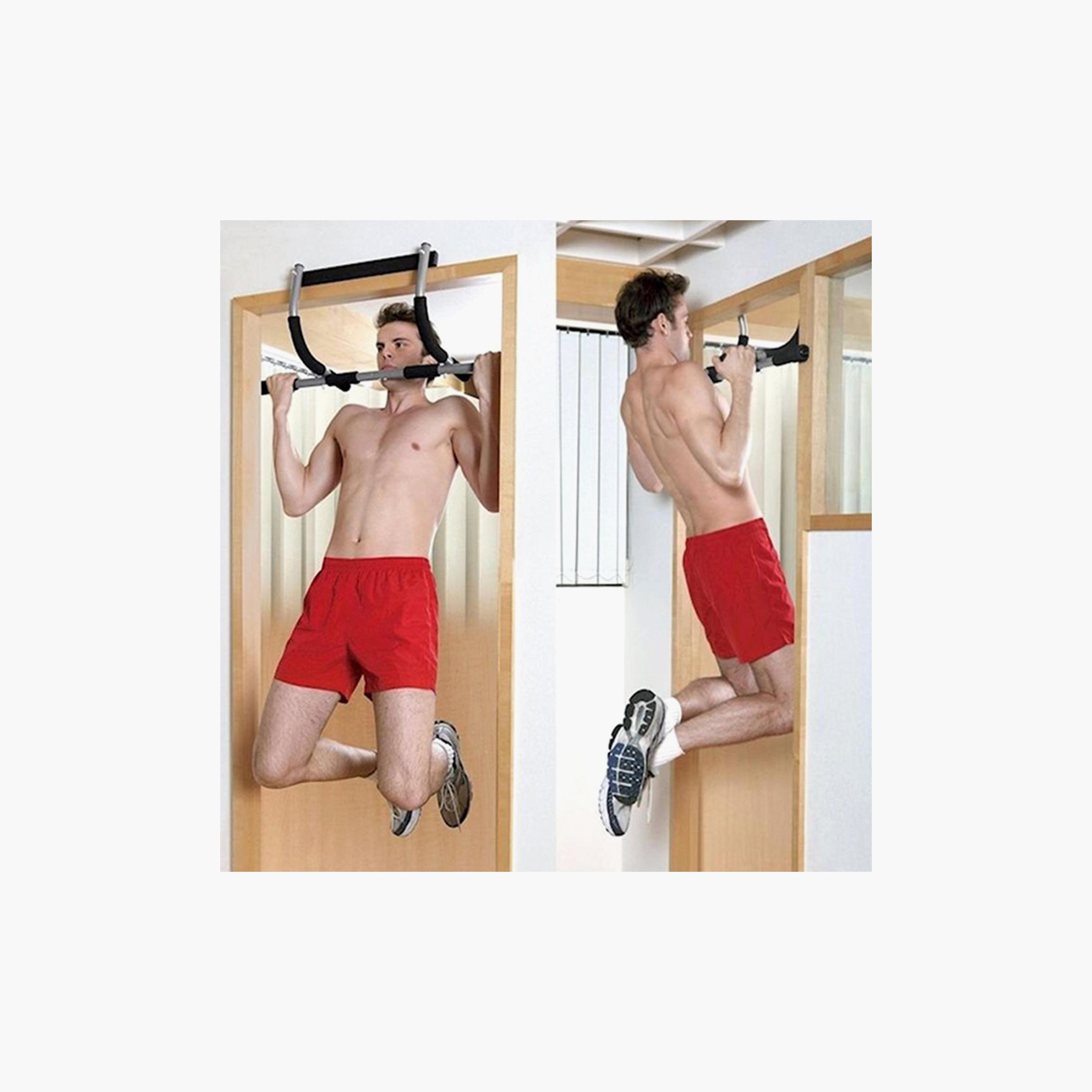 Pull-Up Abdominal Trainer Bar - Black and Silver-sports-gear-gym-image-4