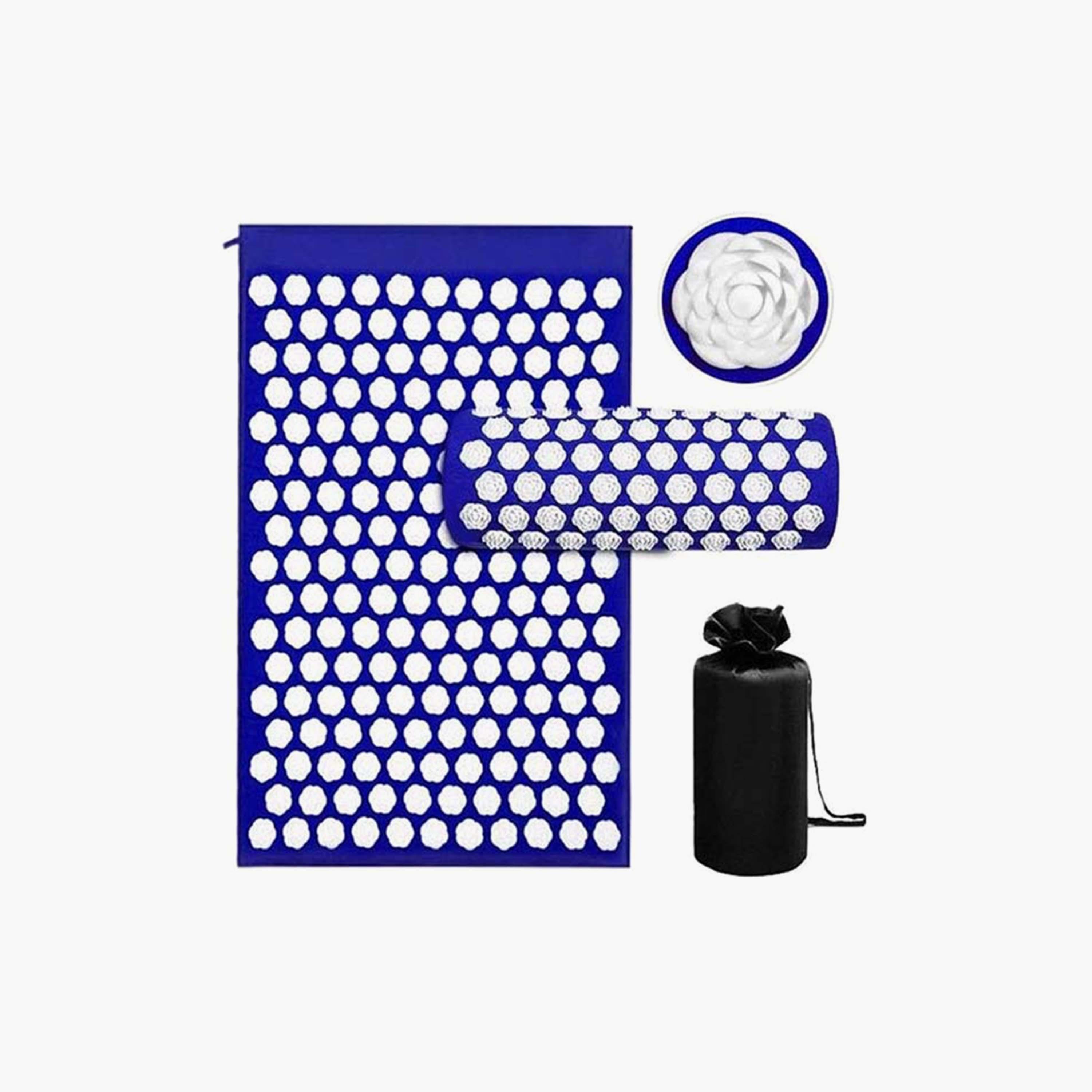 Acupressure Mat And Pillow Set, 44558A - Blue-sports-gear-gym-image-1
