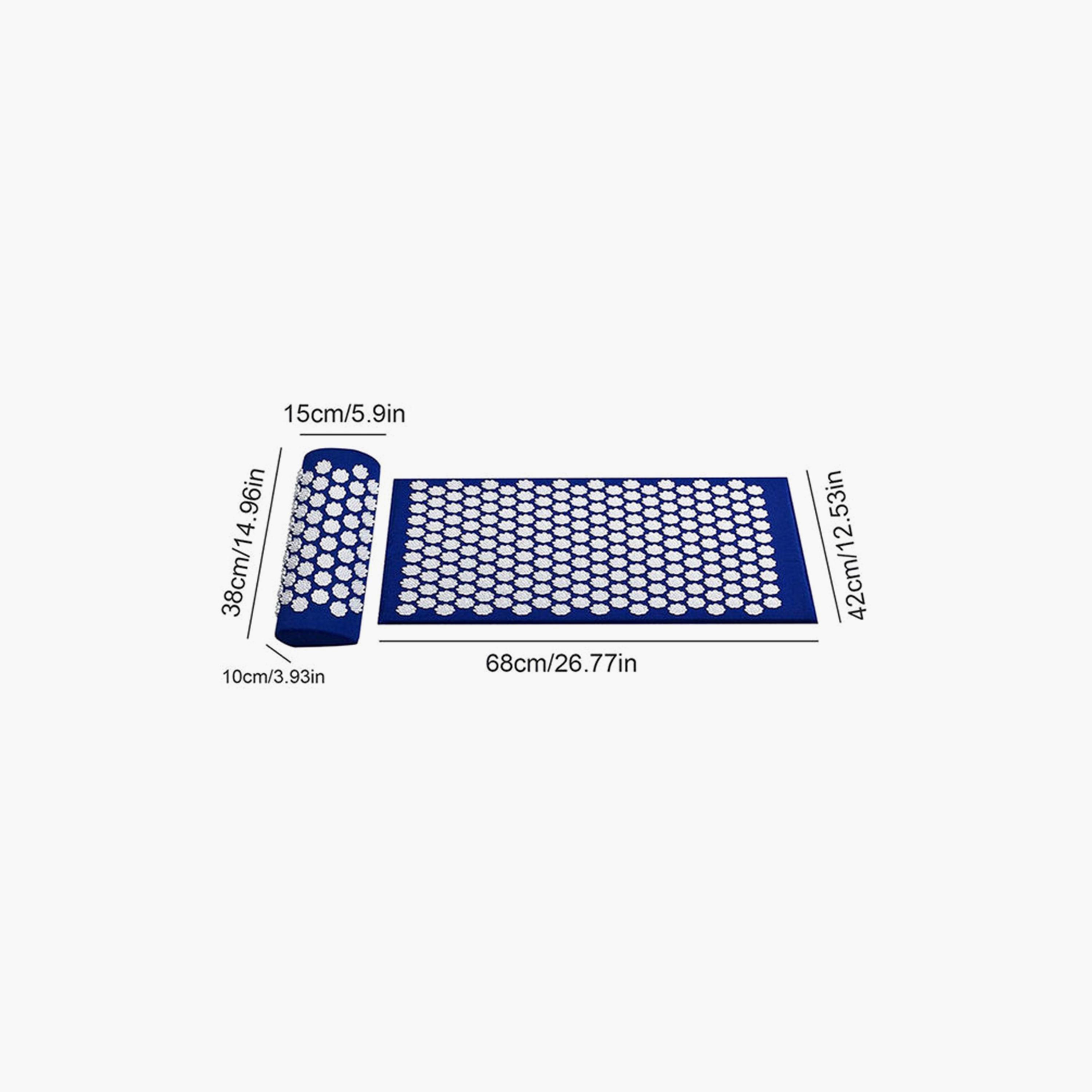Acupressure Mat And Pillow Set, 44558A - Blue-sports-gear-gym-image-4