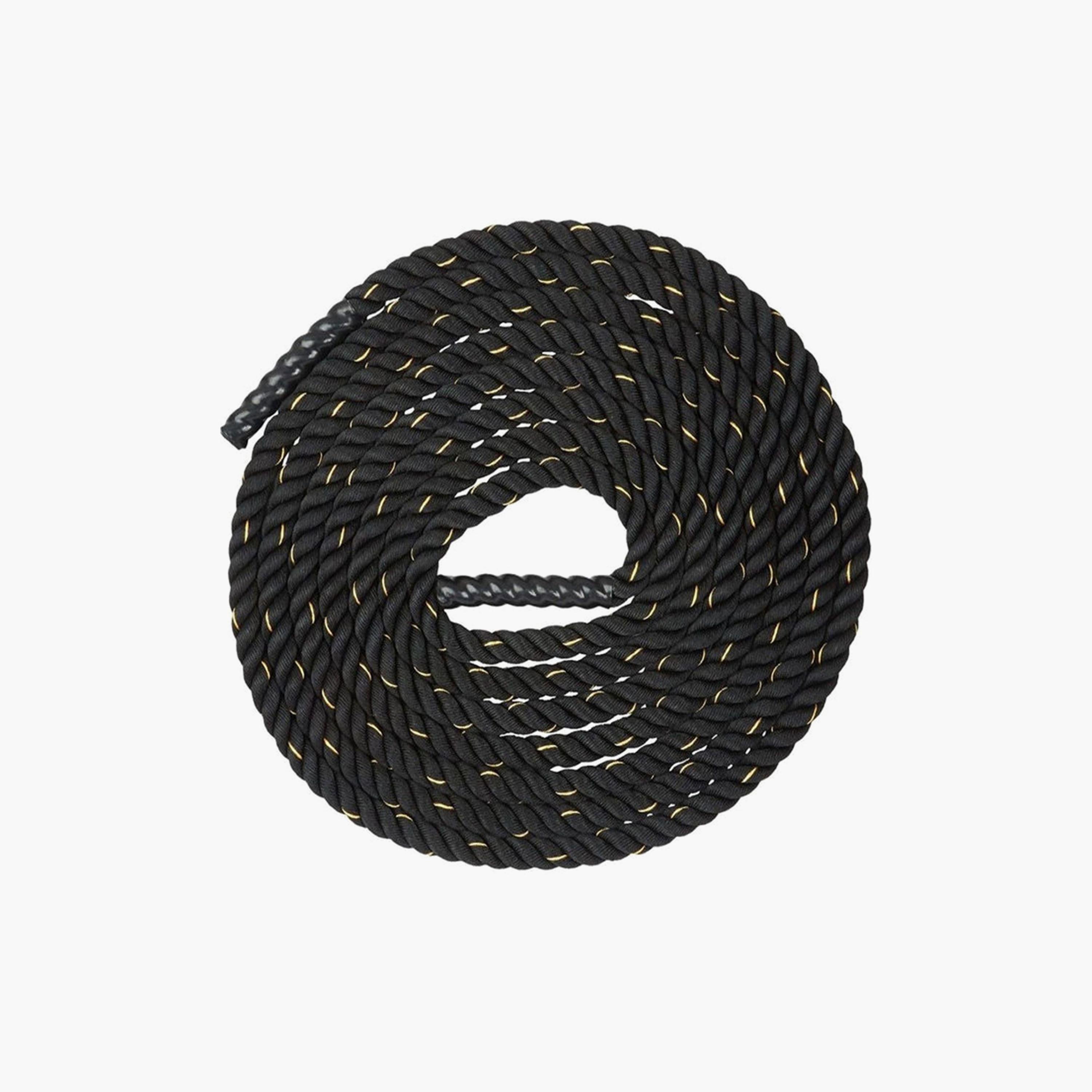 3-Strand Twisted Battle Rope One Size - Black-sports-gear-gym-image-1