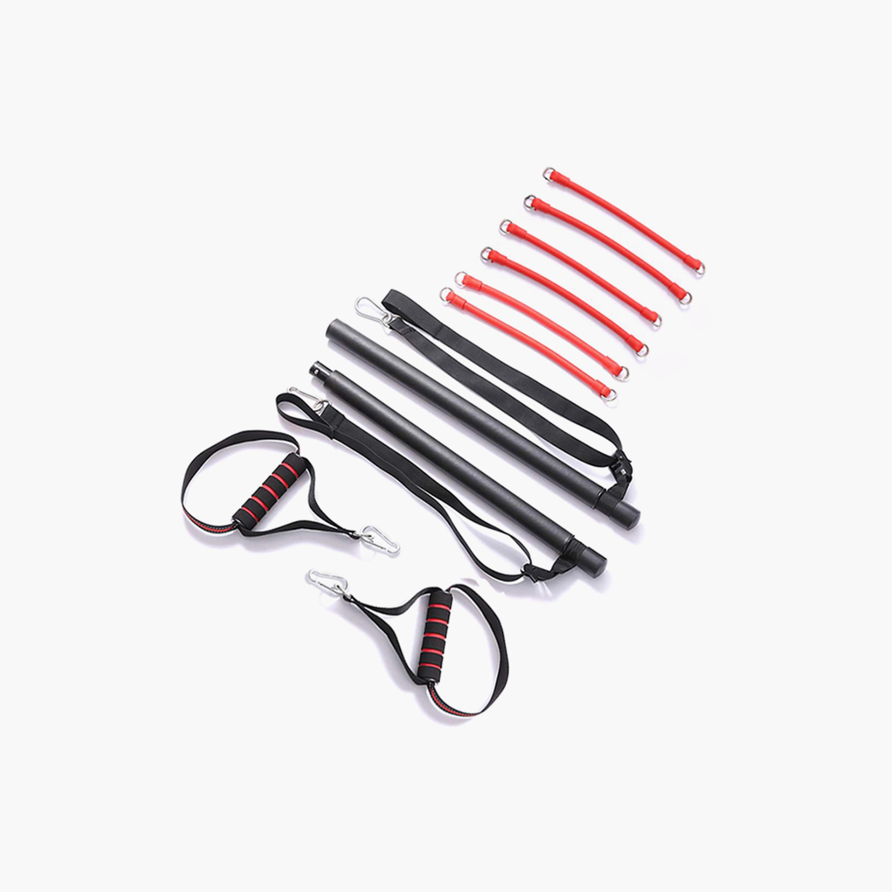 Resistance Band With Adjust Belt, 24.1 x 10.1 x 0.8 cm - Red and Black-sports-gear-gym-image-1