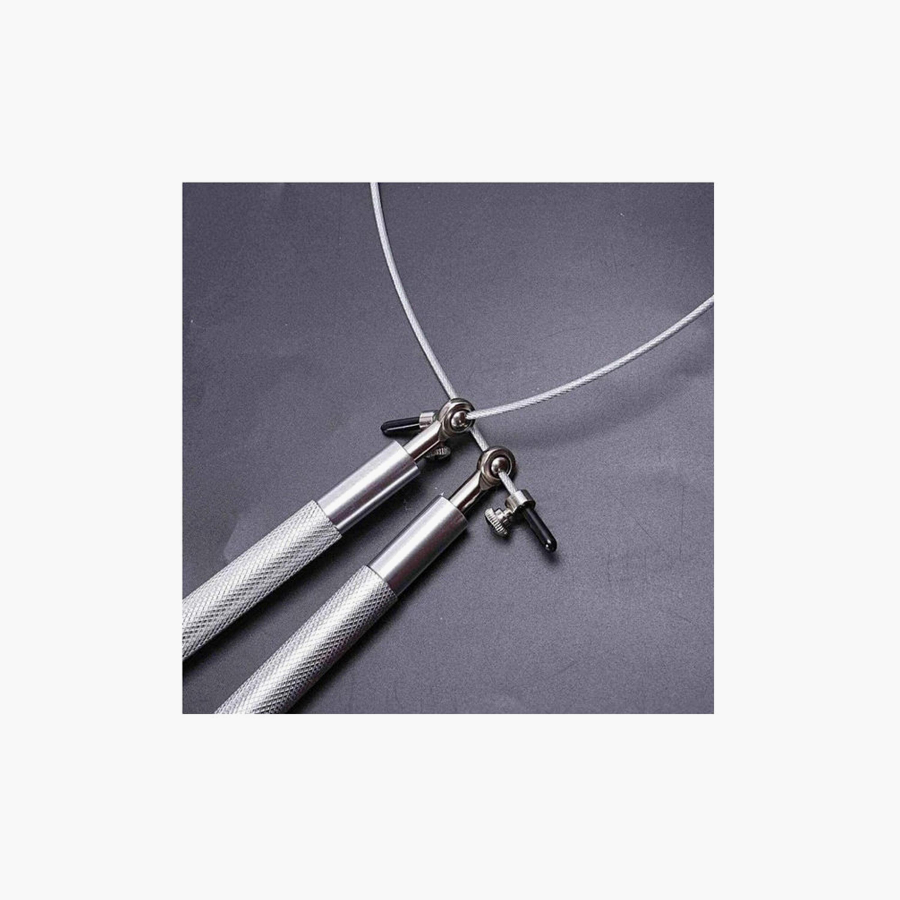 Adjustable Steel Skipping Rope, 300 cm - Silver-sports-gear-gym-image-3