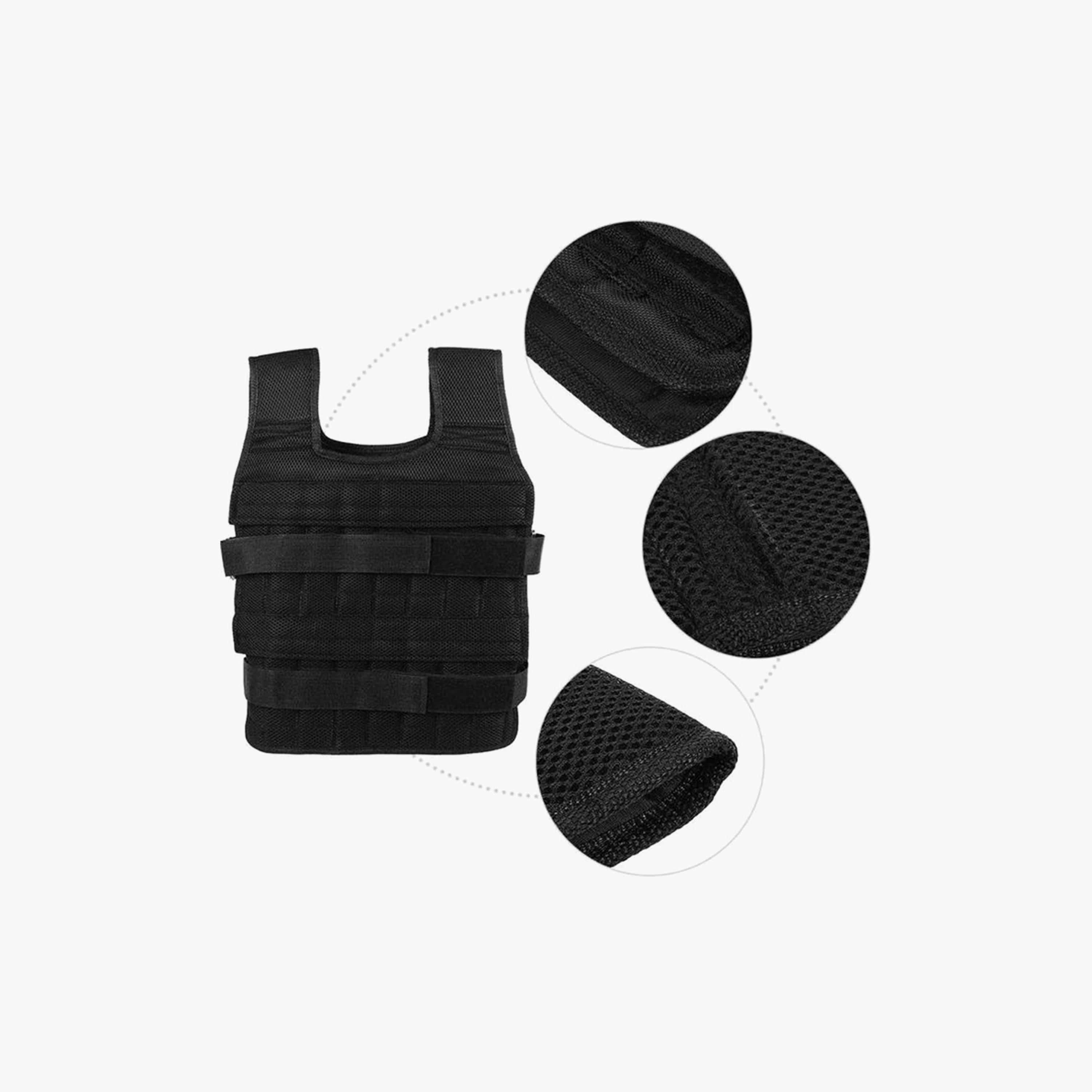 Comfortable Weight Vest ‎52 x 43 x 3 cm - Black-sports-gear-gym-image-2