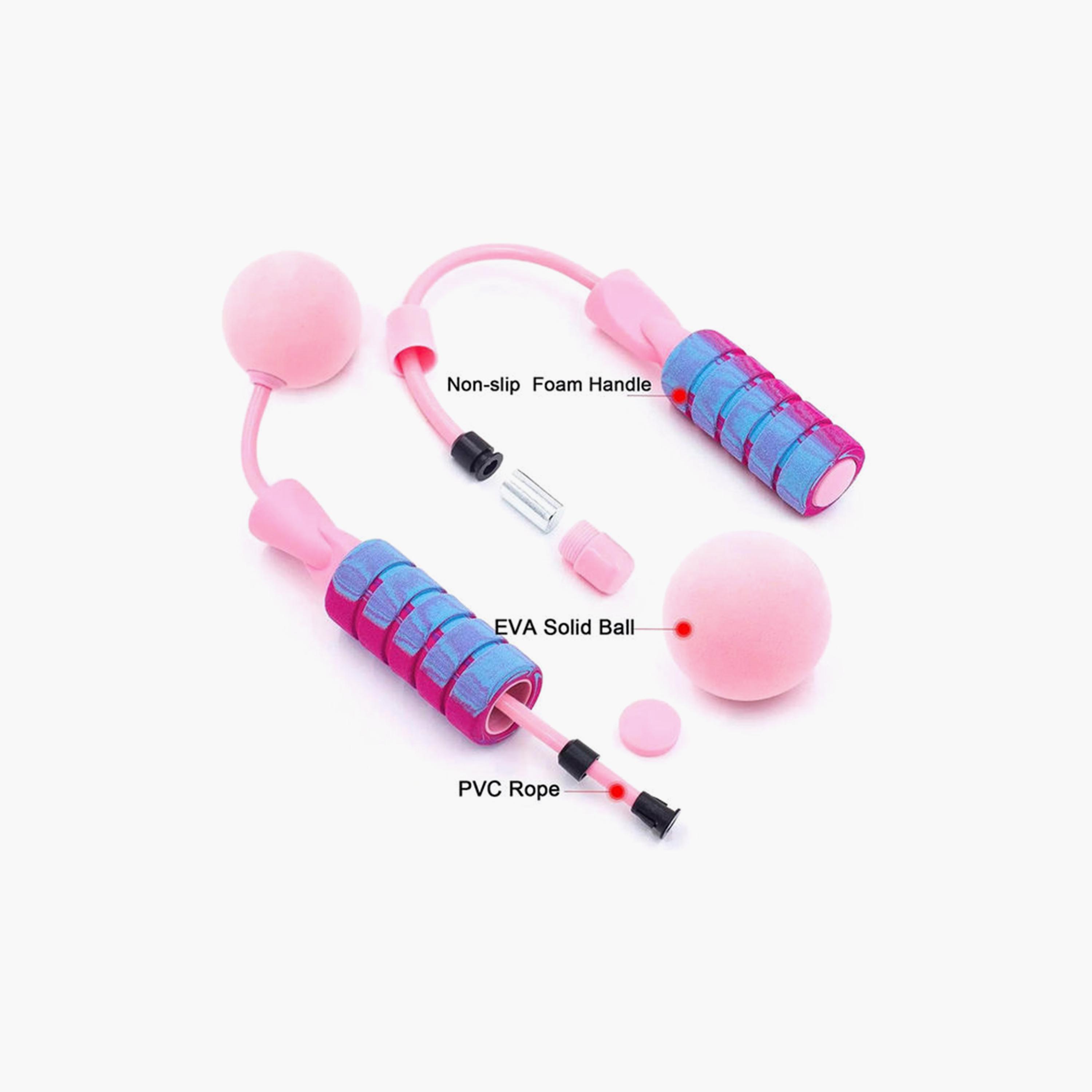 Jump Rope with Two Balls - Pink-sports-gear-gym-image-2