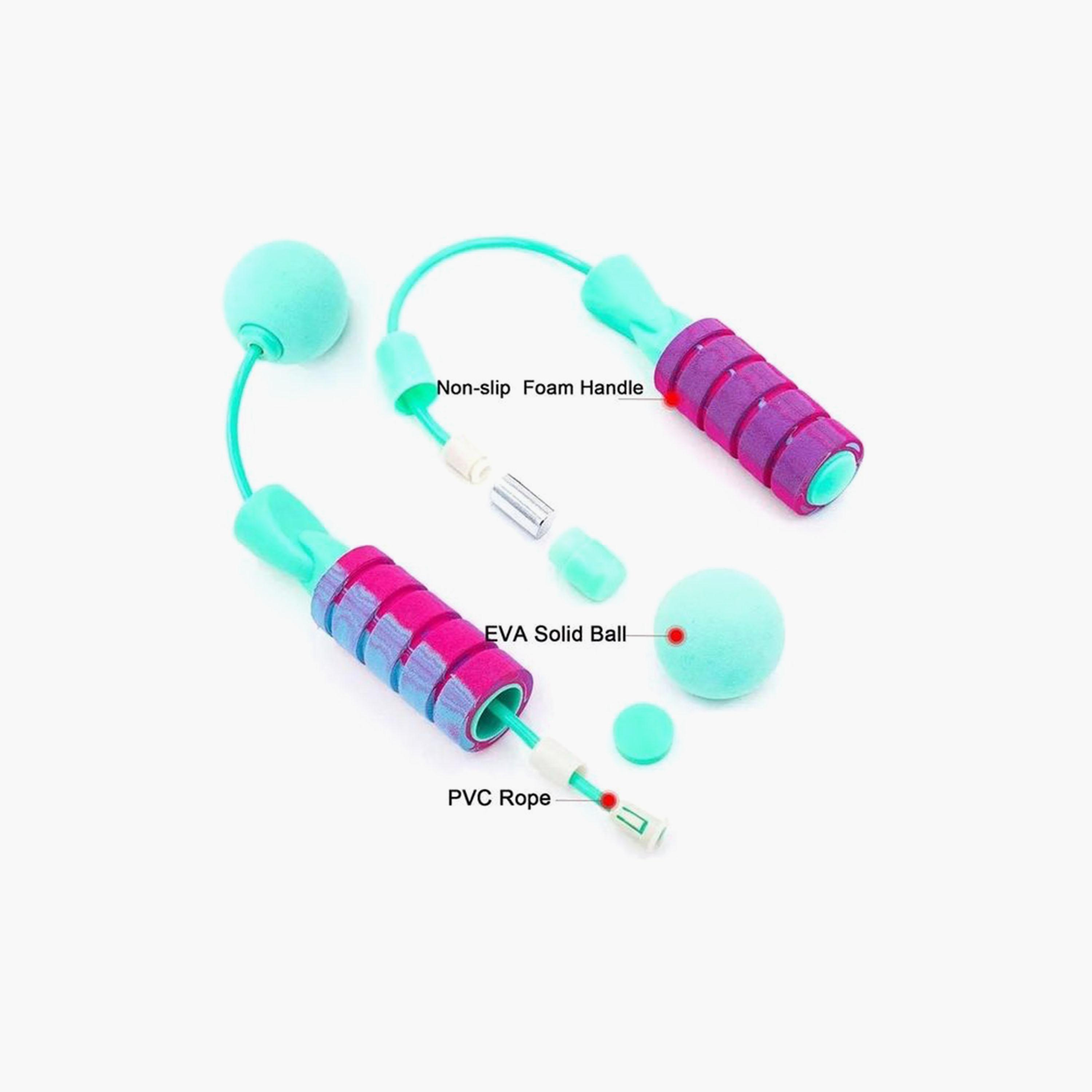Jump Rope with Two Balls - Blue-sports-gear-gym-image-2