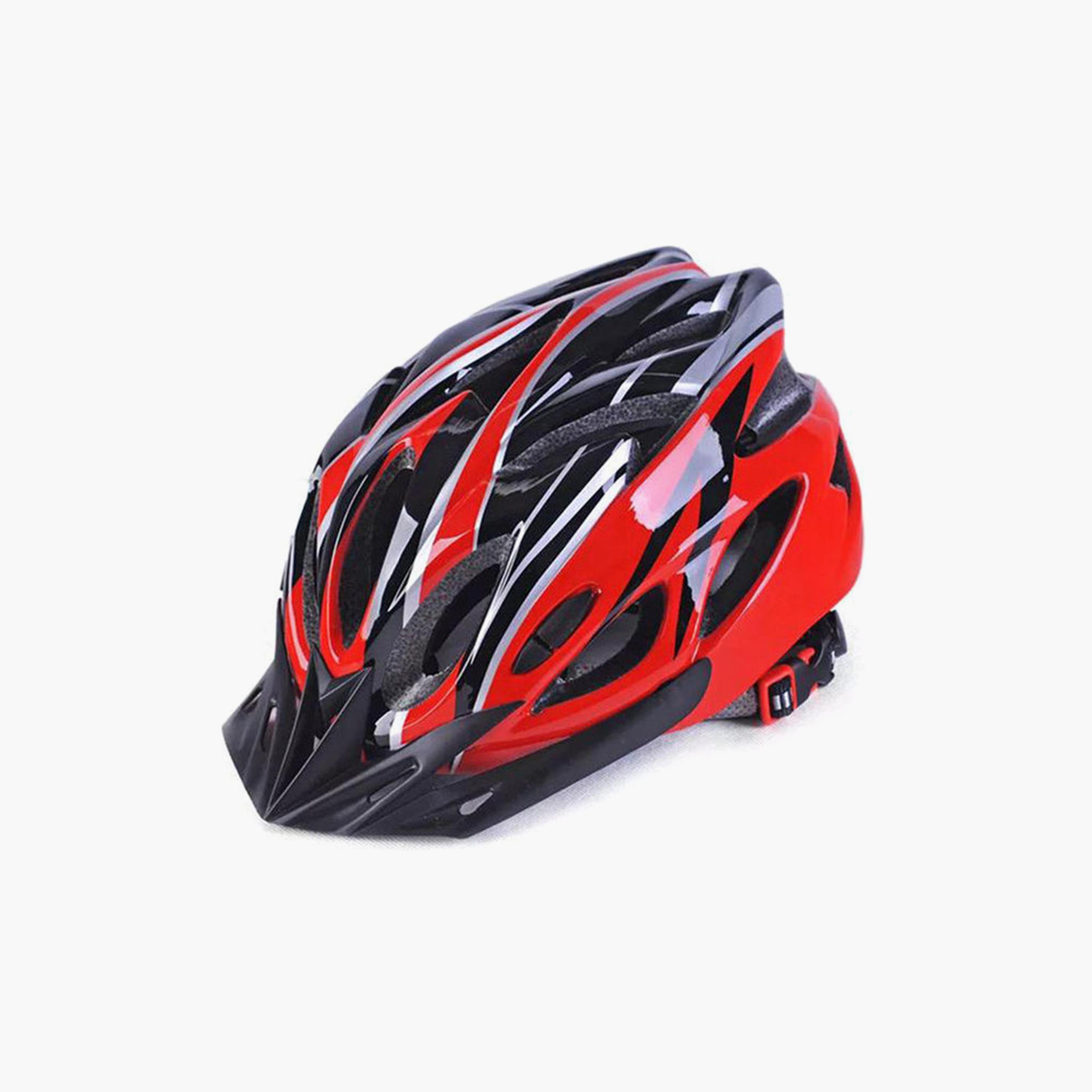 Mountain Cycling Bicycle Helmet - Red and Black-sports-gear-gym-image-1