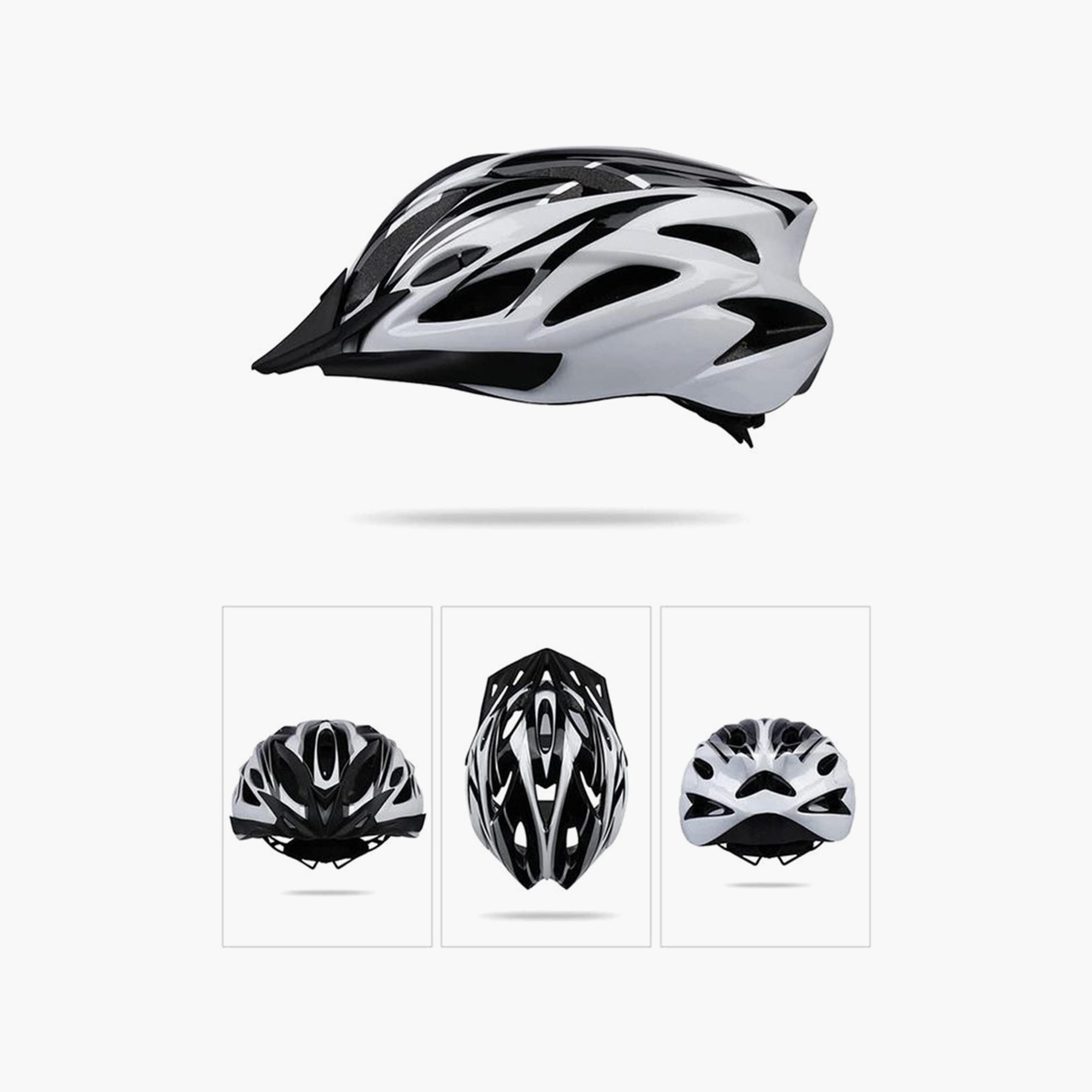 Mountain Cycling Bicycle Helmet - White and Black-sports-gear-gym-image-2