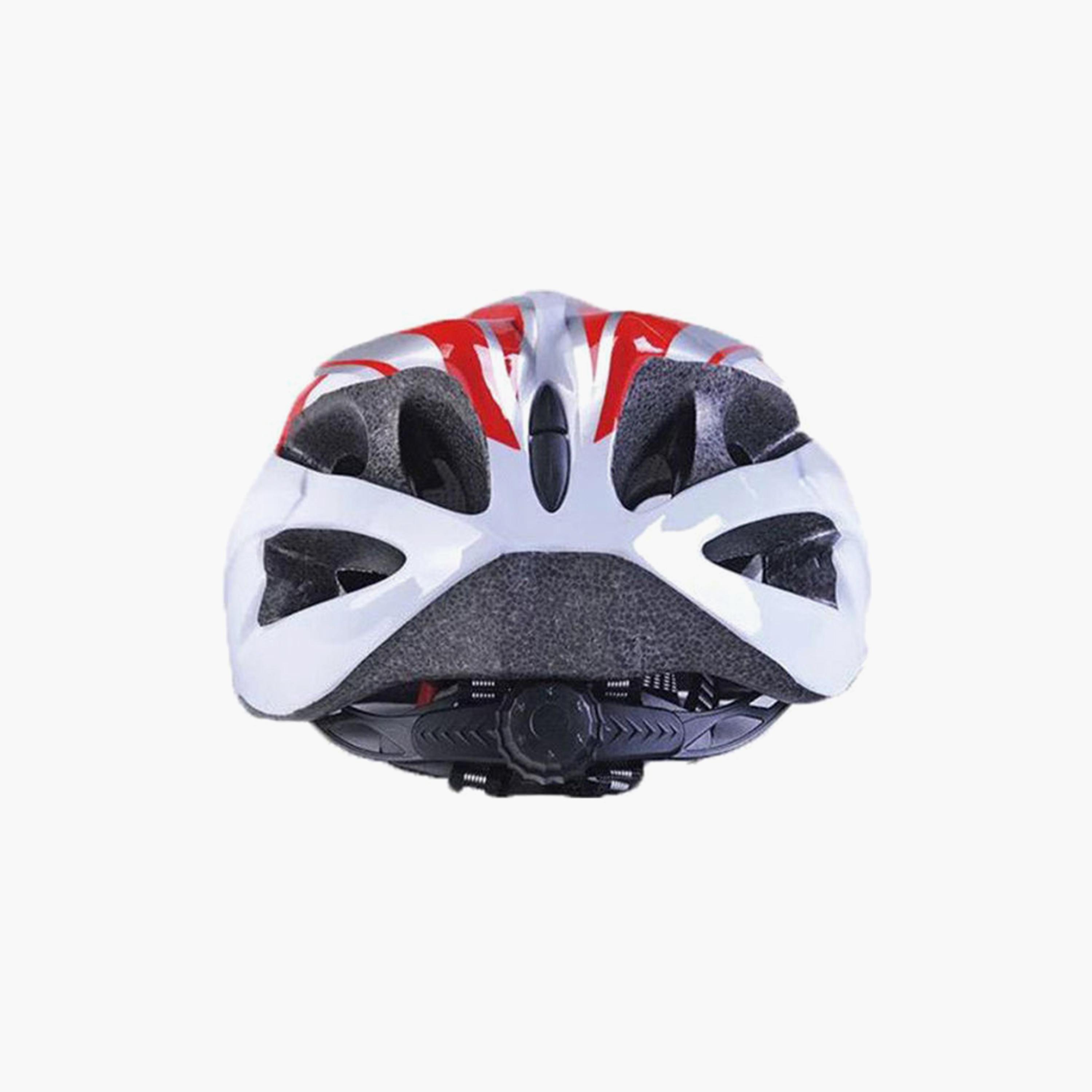 Mountain Cycling Bicycle Helmet - Red and White-sports-gear-gym-image-3