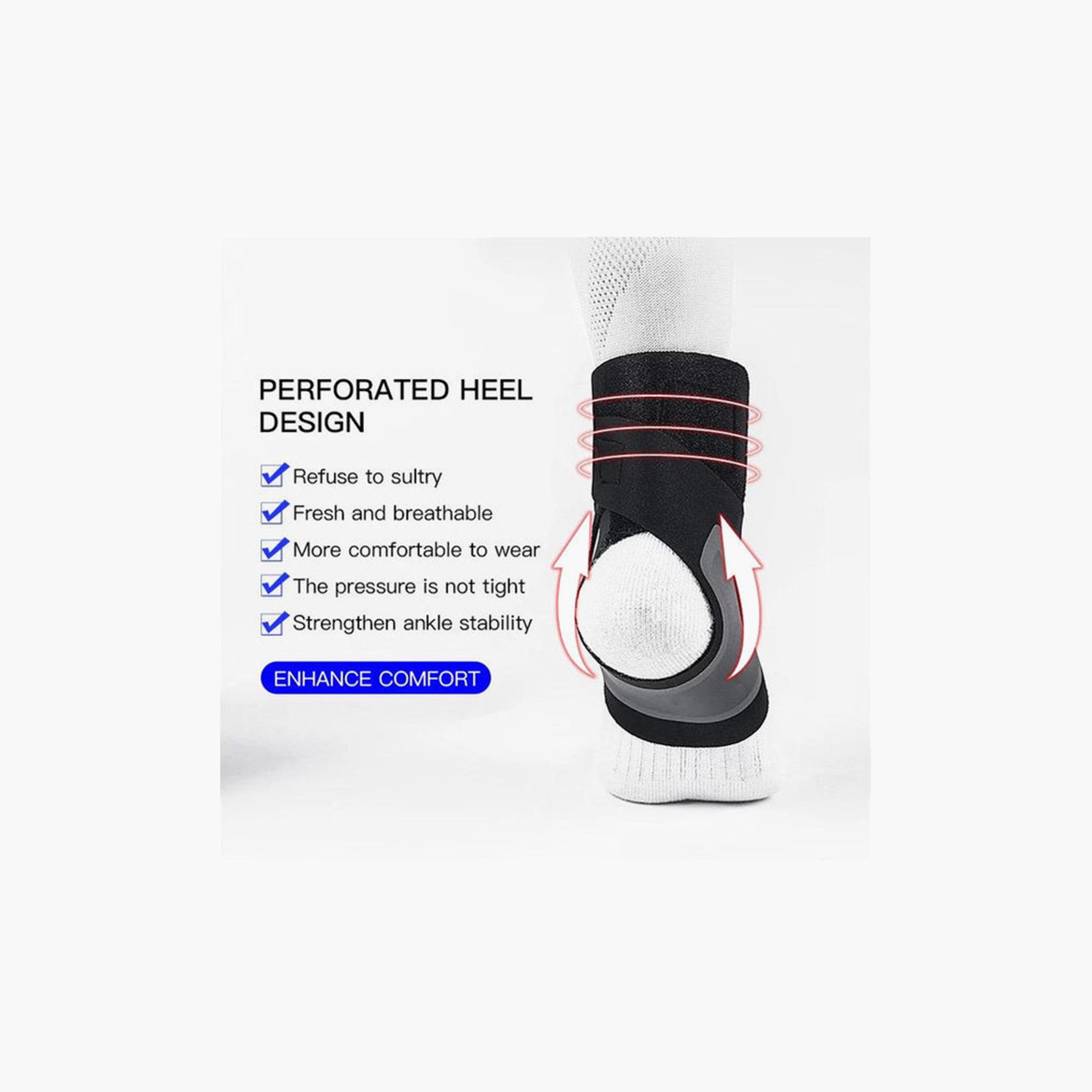 Pair of Ankle Support Brace Foot Bandage, 15 x 5 x 10 cm - Black-sports-gear-supports-image-3