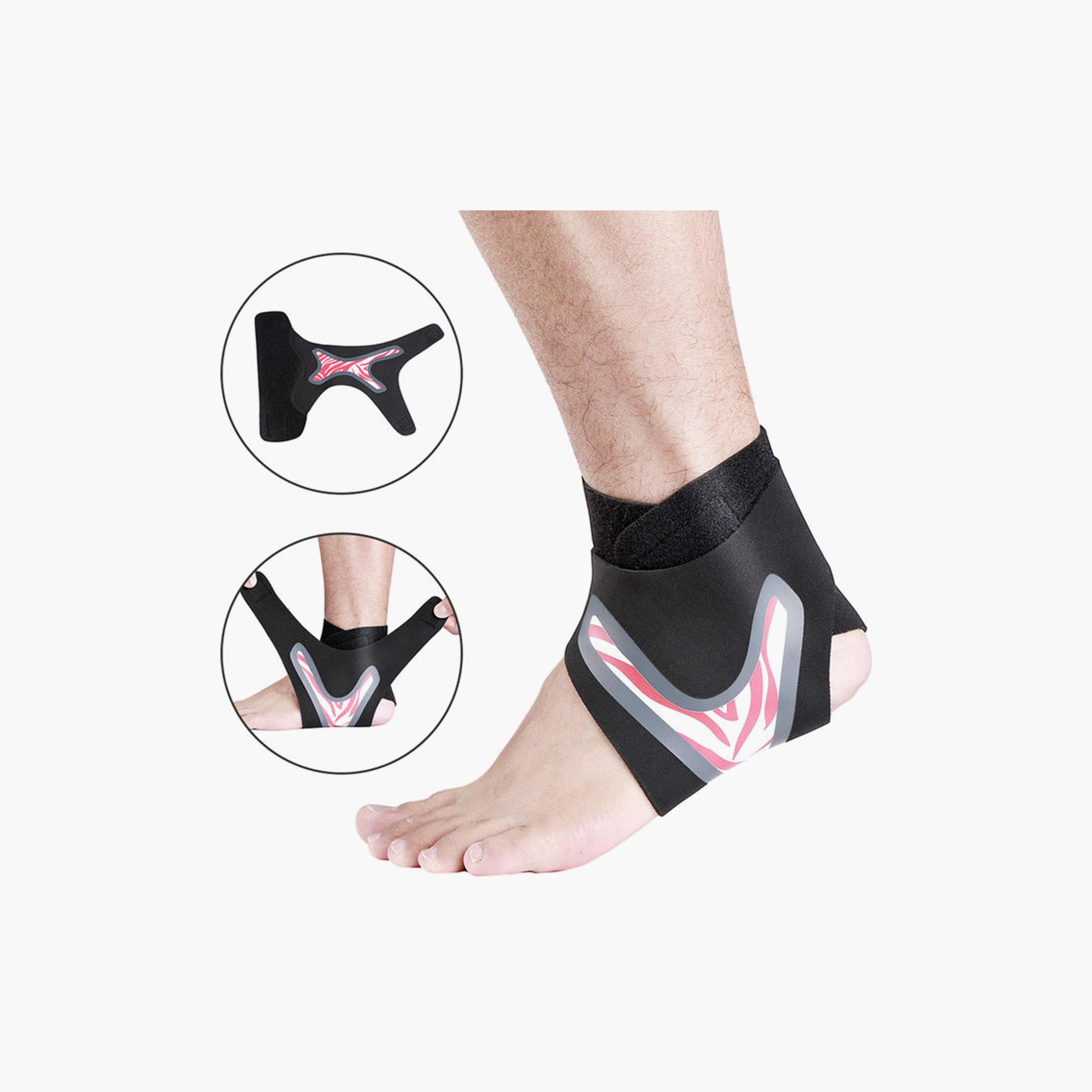 Pair of Ankle Support Brace Foot Bandage, 15 x 5 x 10 cm - Black-sports-gear-supports-image-4