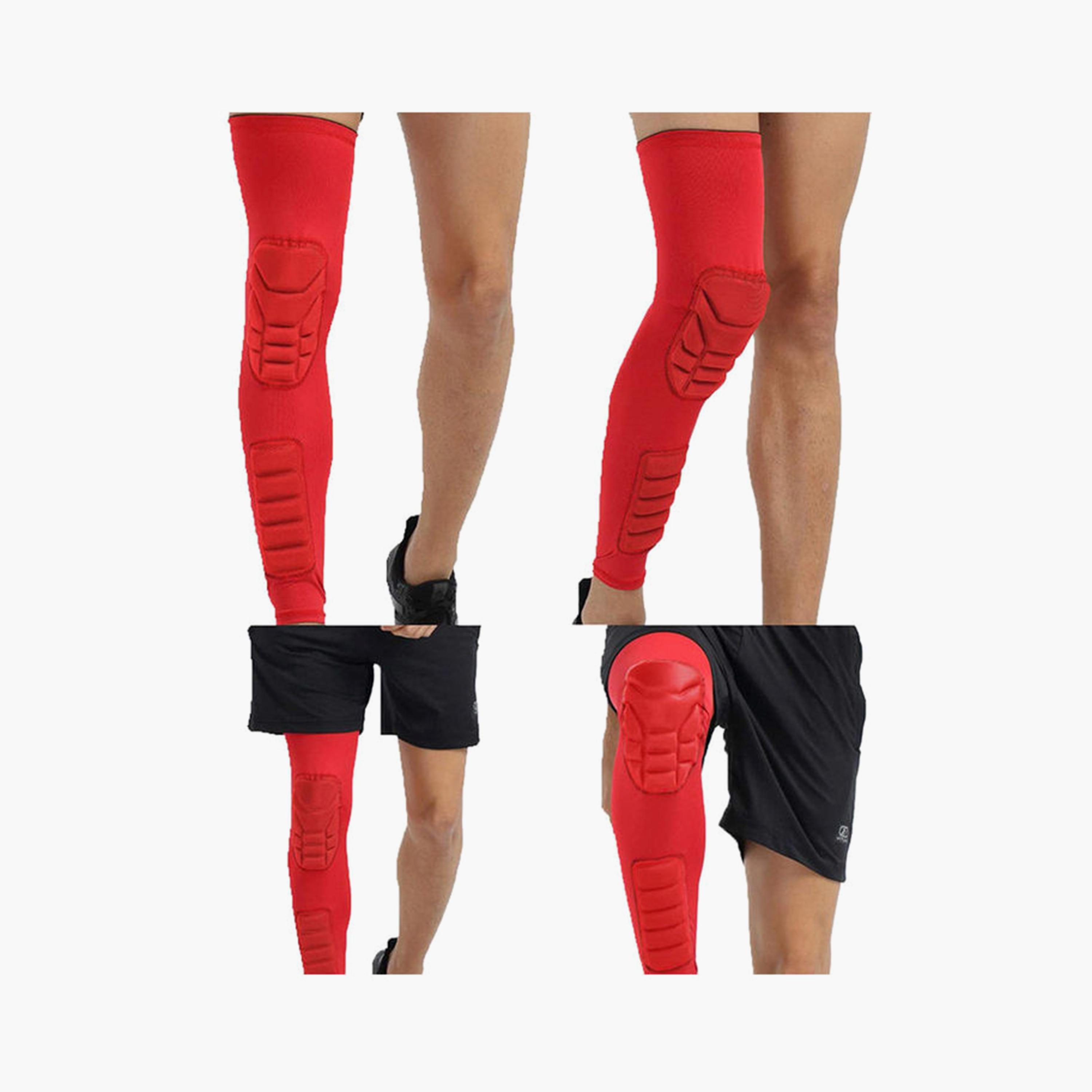 Protective Knee Pad Long Leg Sleeve Brace, 40 x 53 x 20 cm - Red-sports-gear-supports-image-4