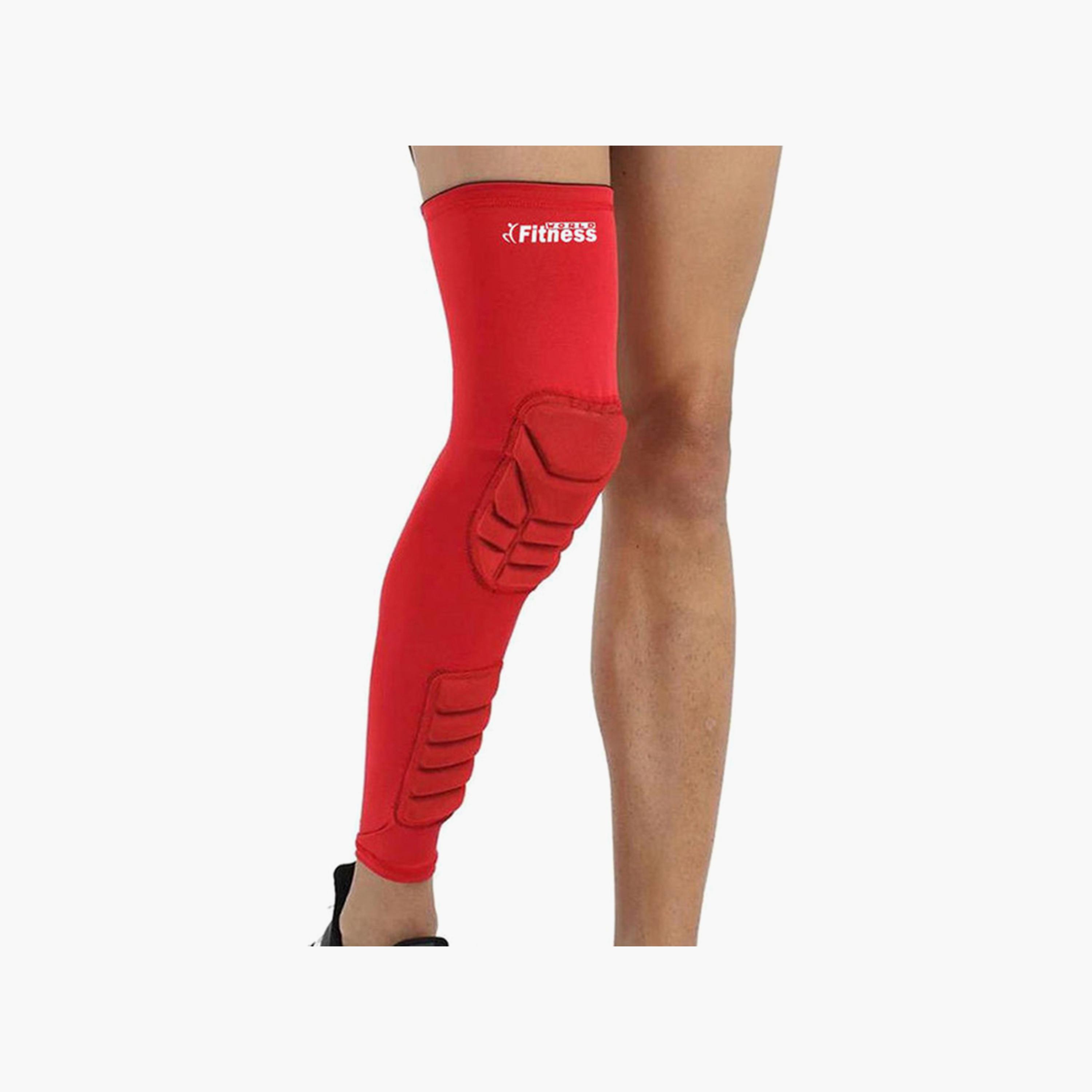 Protective Knee Pad Long Leg Sleeve Brace, 48 x 55 x 24 cm - Red-sports-gear-supports-image-2