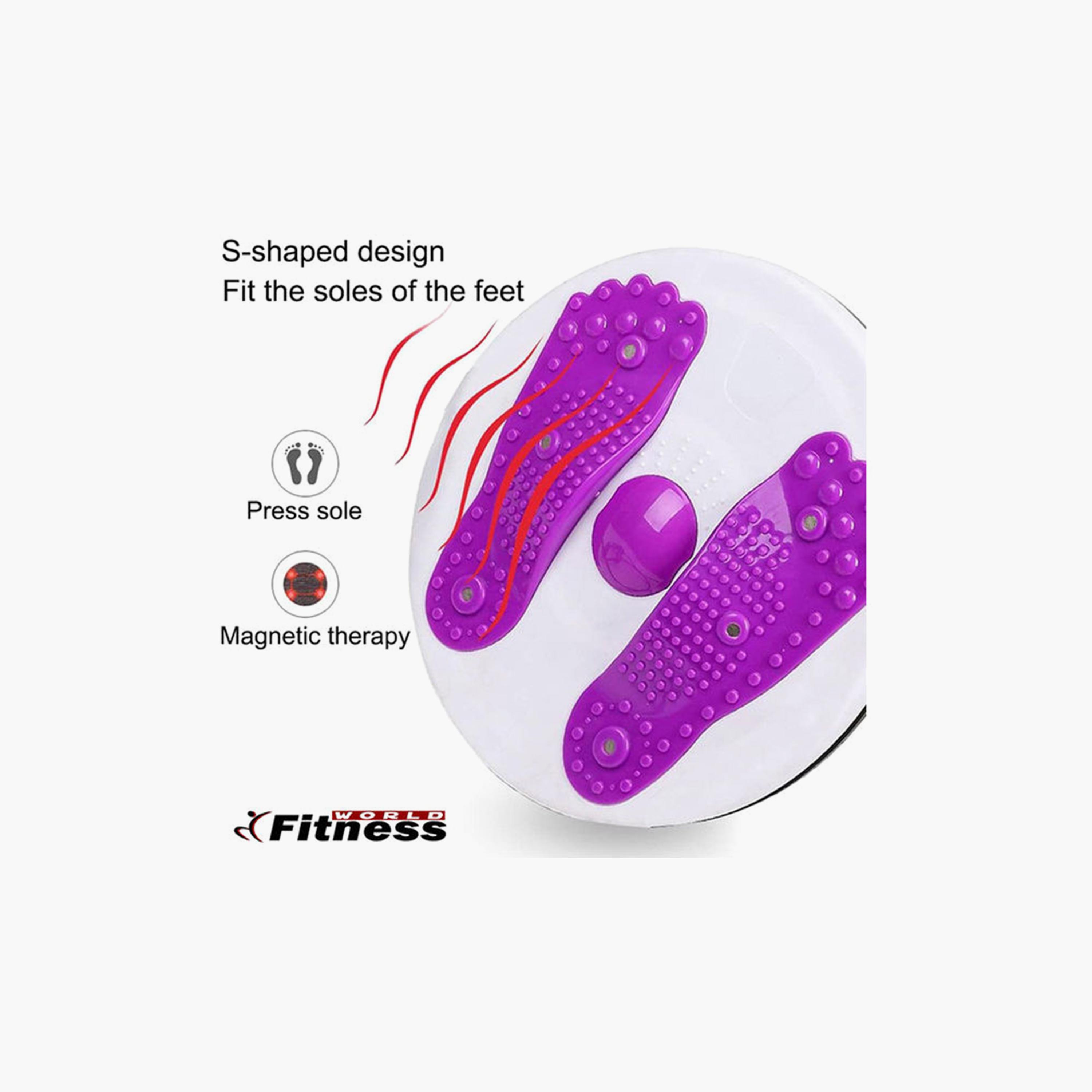 Twisting Waist Disc, 23 x 23 x 12 cm - Purple and White-sports-gear-gym-image-3