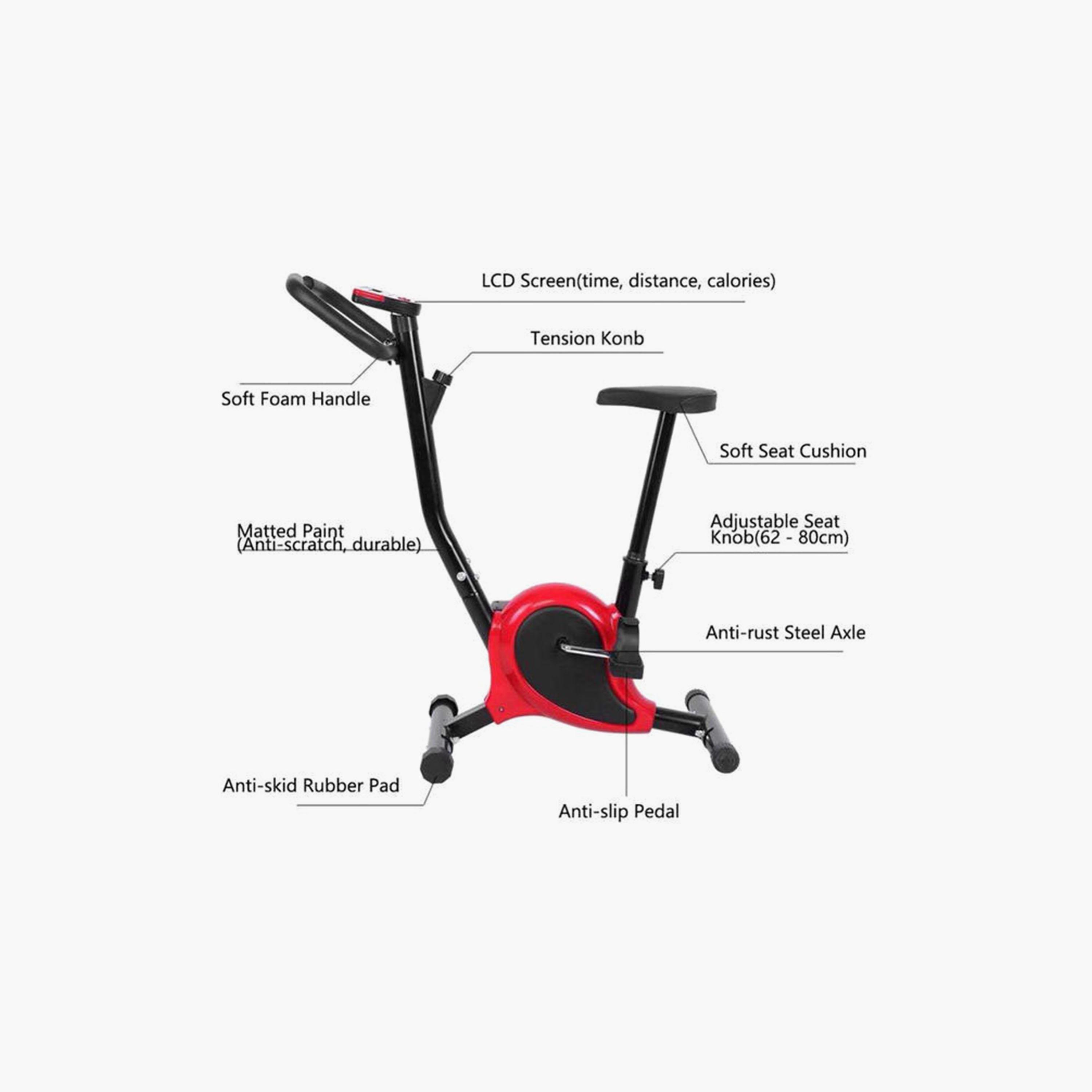 Exercise Bike for Gym, 9 Kg - Black and Red-sports-gear-gym-image-4