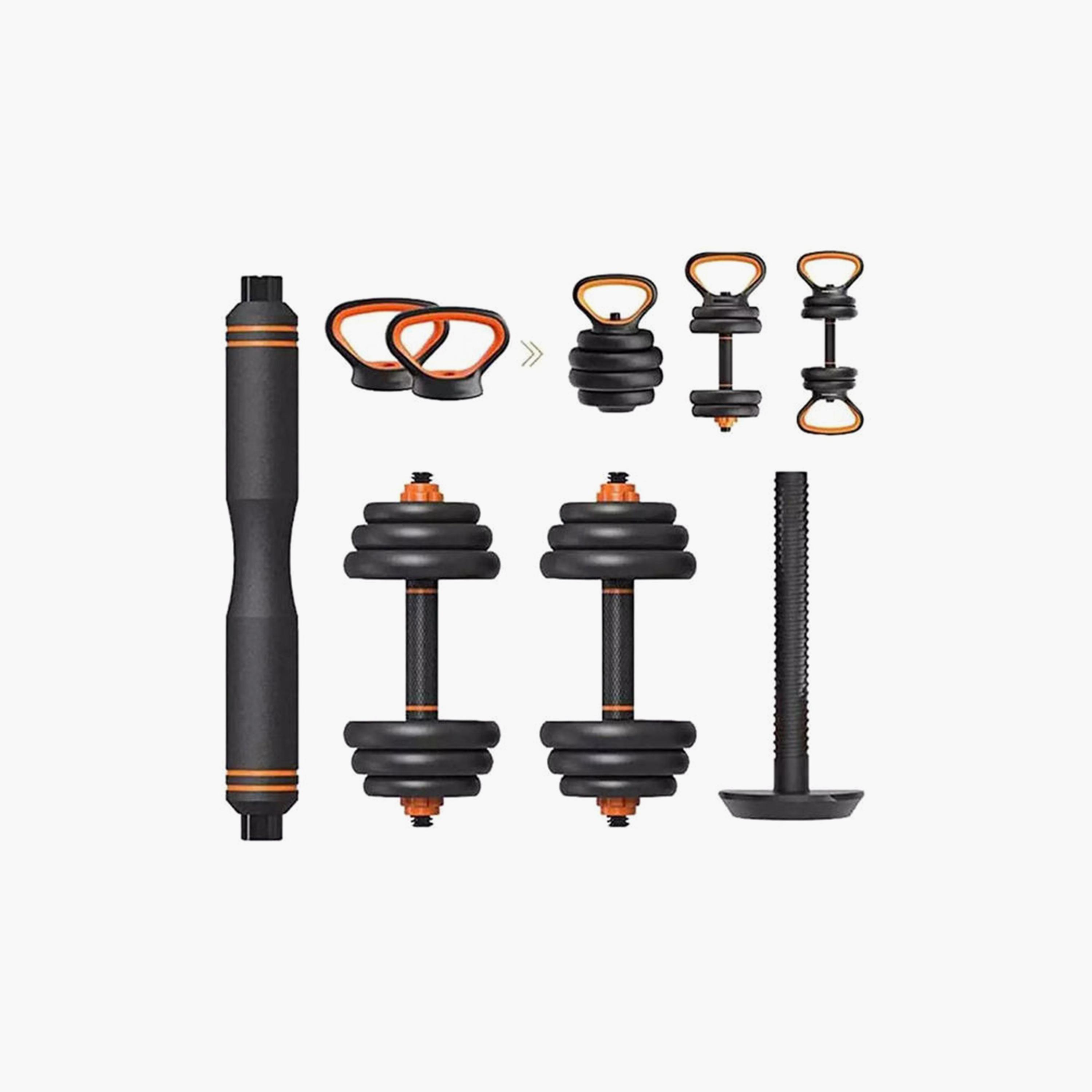 4 in 1 Adjustable Dumbbell Set - Black-sports-gear-gym-image-2