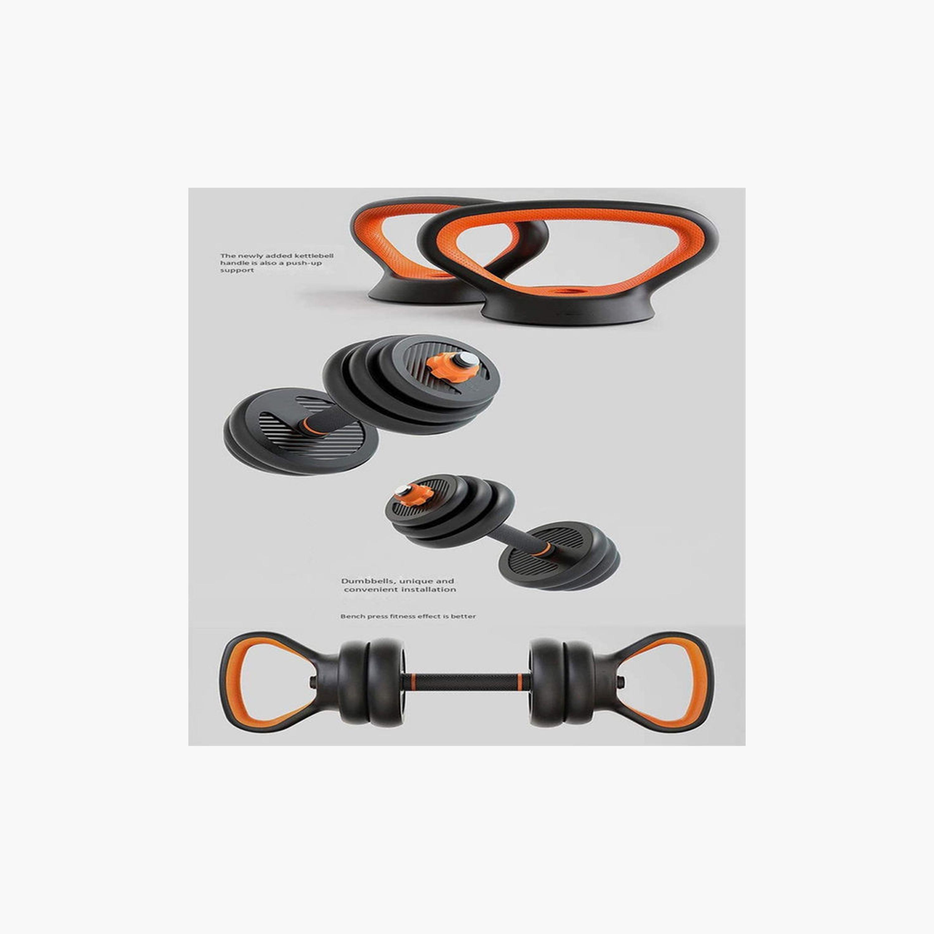 4 in 1 Adjustable Dumbbell Set - Black-sports-gear-gym-image-3