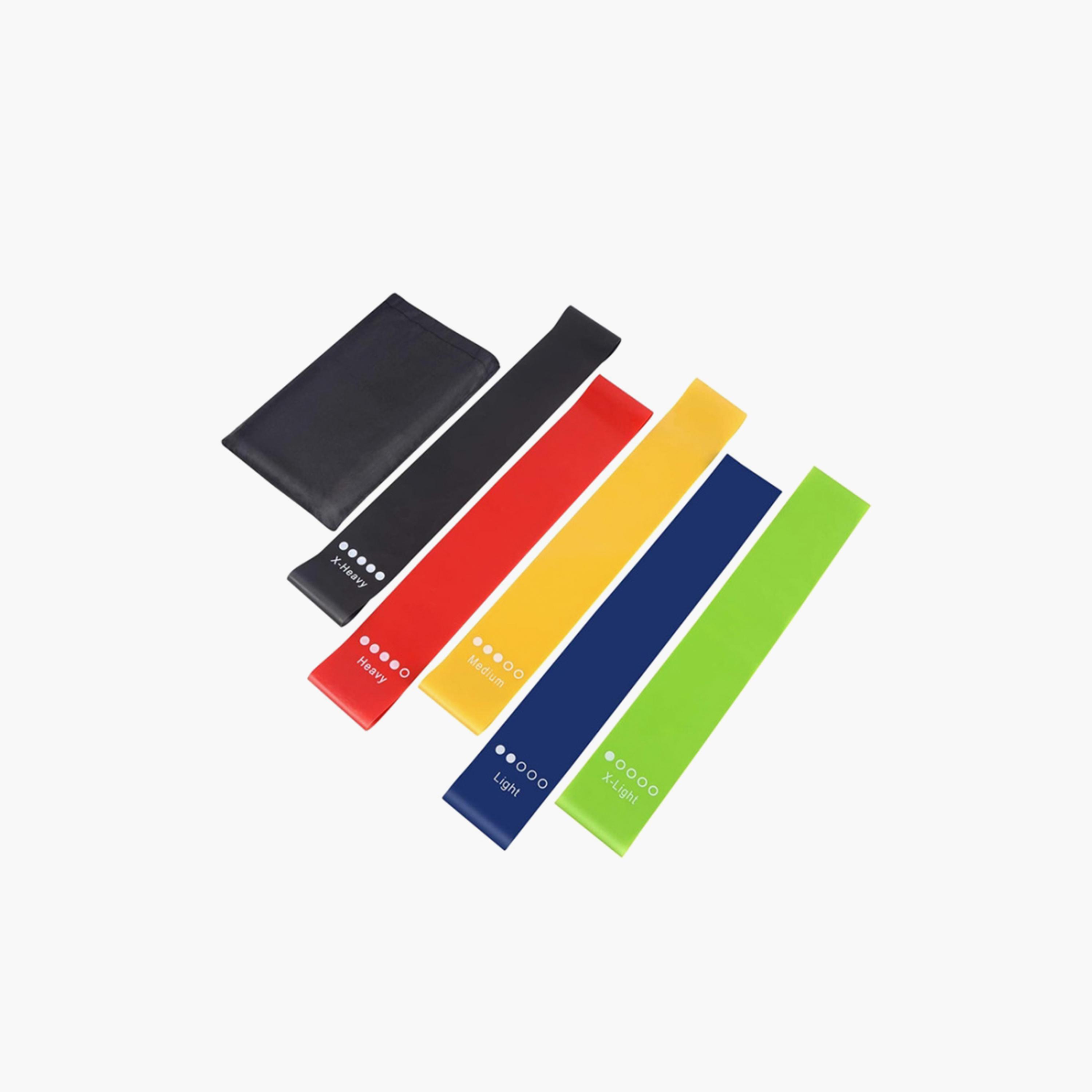 Elastic Resistance Band Set, 5-Piece - Multicolour-sports-gear-gym-image-1