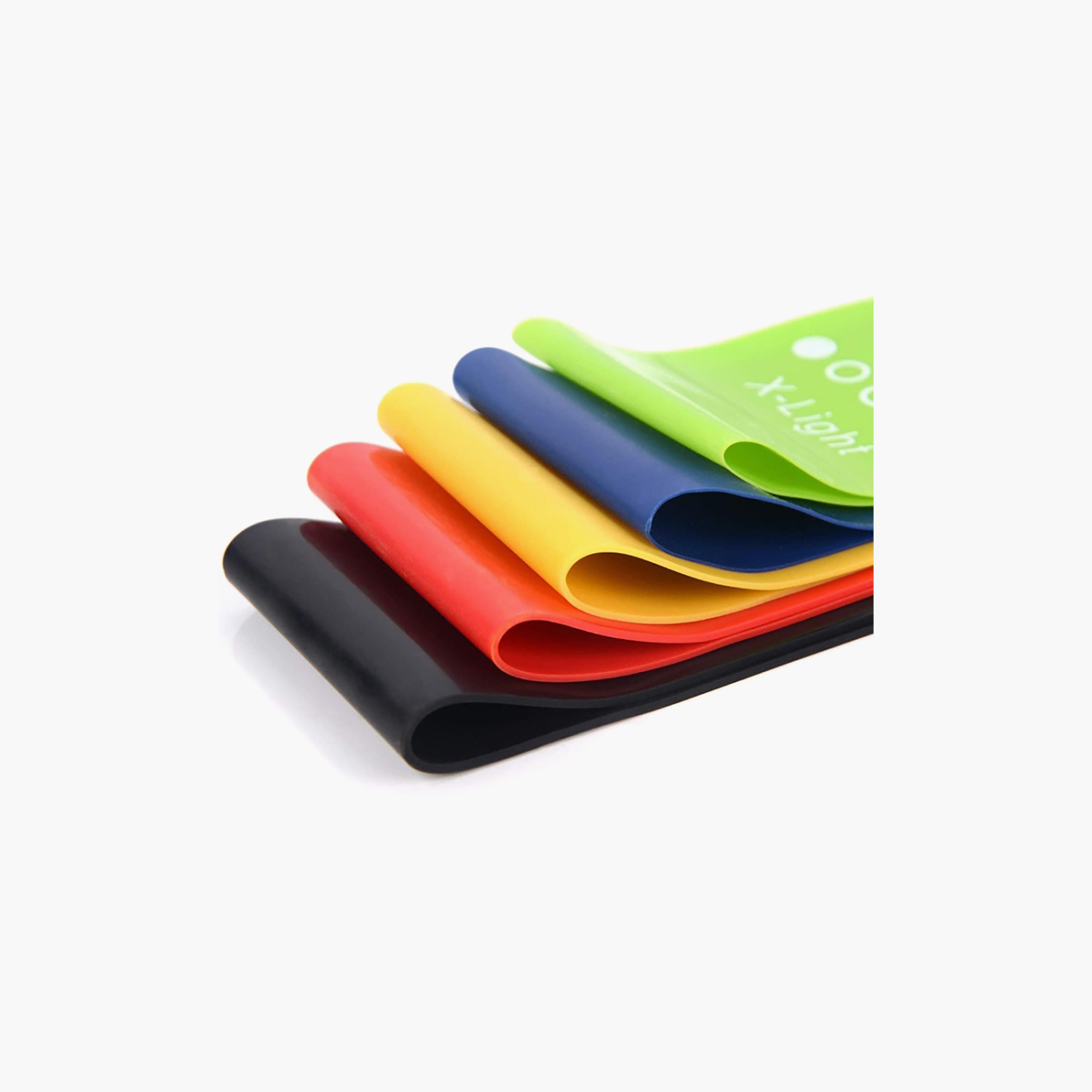 Elastic Resistance Band Set, 5-Piece - Multicolour-sports-gear-gym-image-2