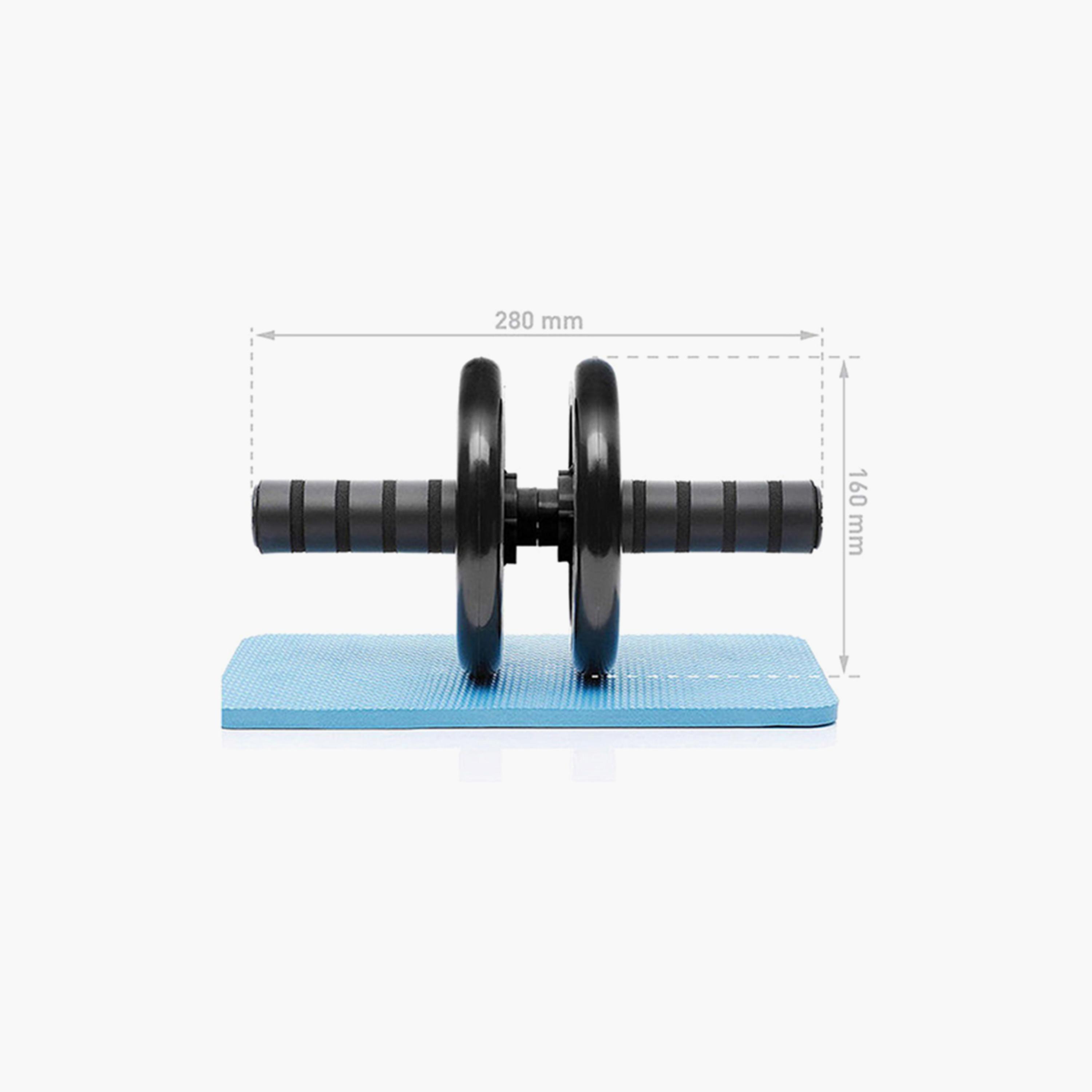Ab Dual Roller Wheel, 12.6 x 3.94 x 9.45 cm - Black-sports-gear-gym-image-4