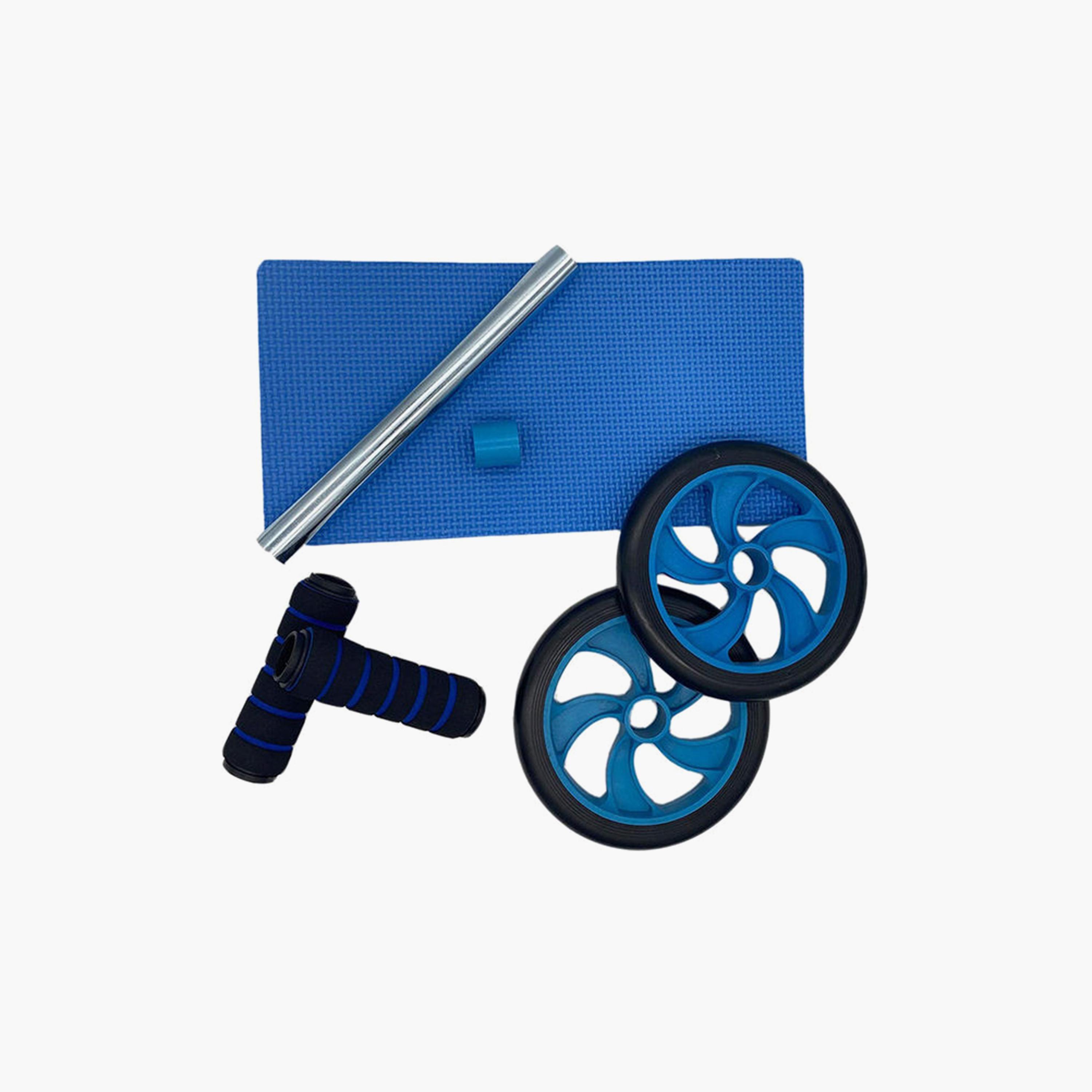 Ab Dual Roller Wheel, 12.6 x 3.94 x 9.45 cm - Blue and Black-sports-gear-gym-image-4