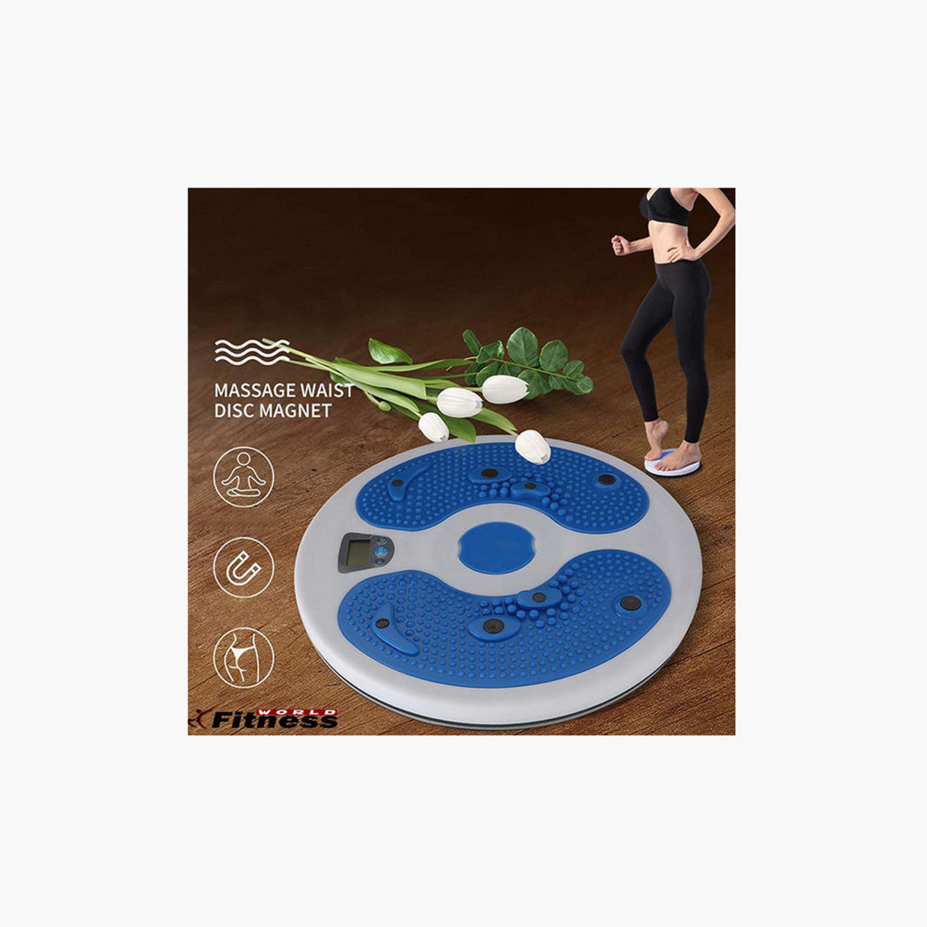 Twisting Waist Disc, 23 x 12 cm - Blue and White-sports-gear-gym-image-4