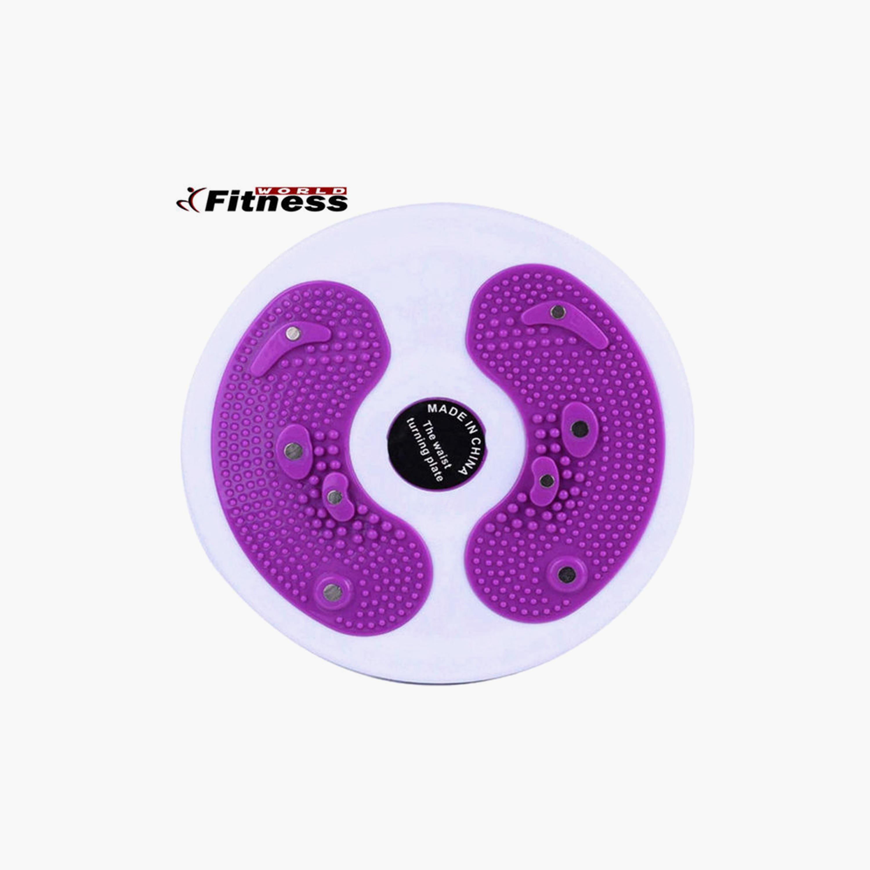 Twisting Waist Disc, 23 x 12 cm - Purple and White-sports-gear-gym-image-1