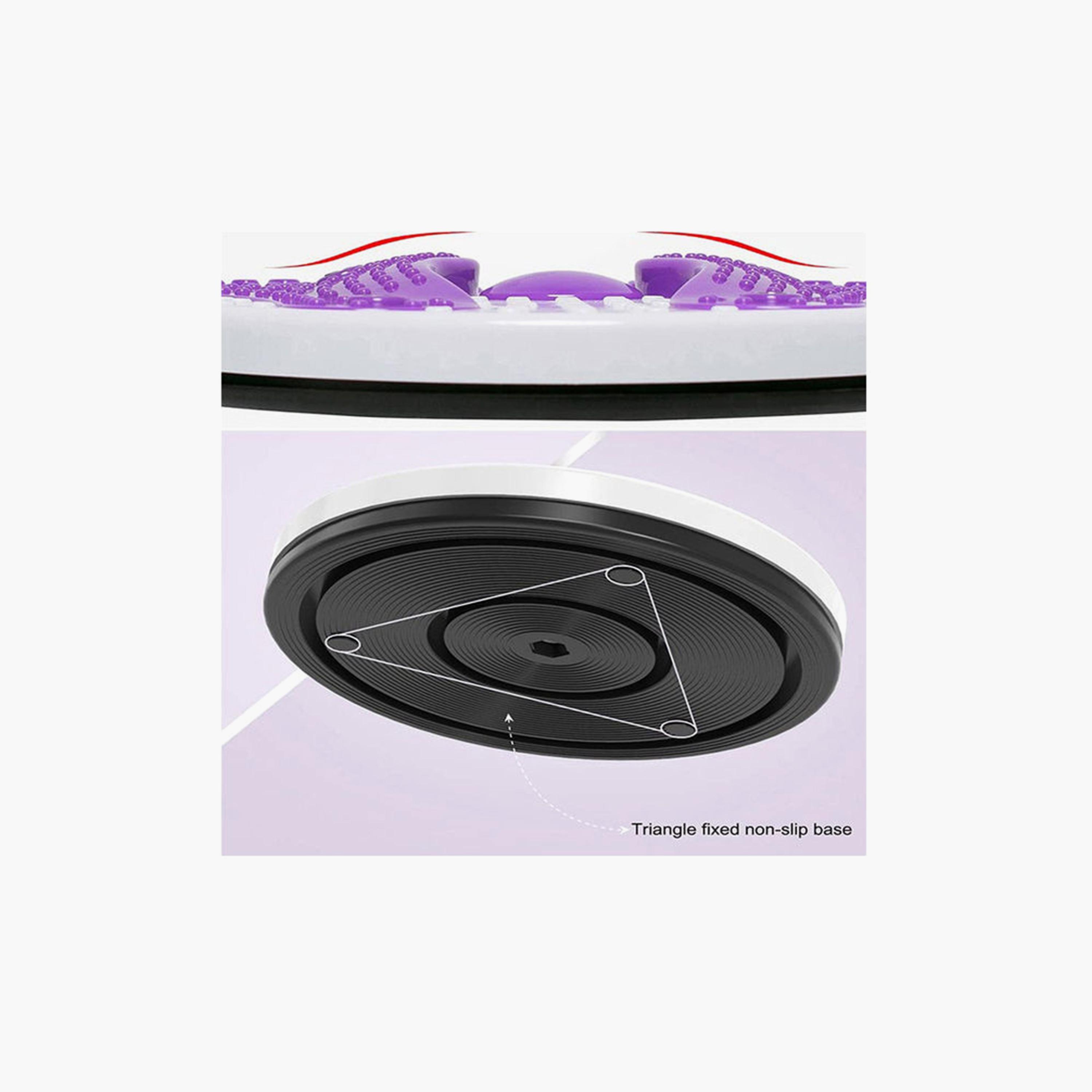 Twisting Waist Disc, 23 x 12 cm - Purple and White-sports-gear-gym-image-2