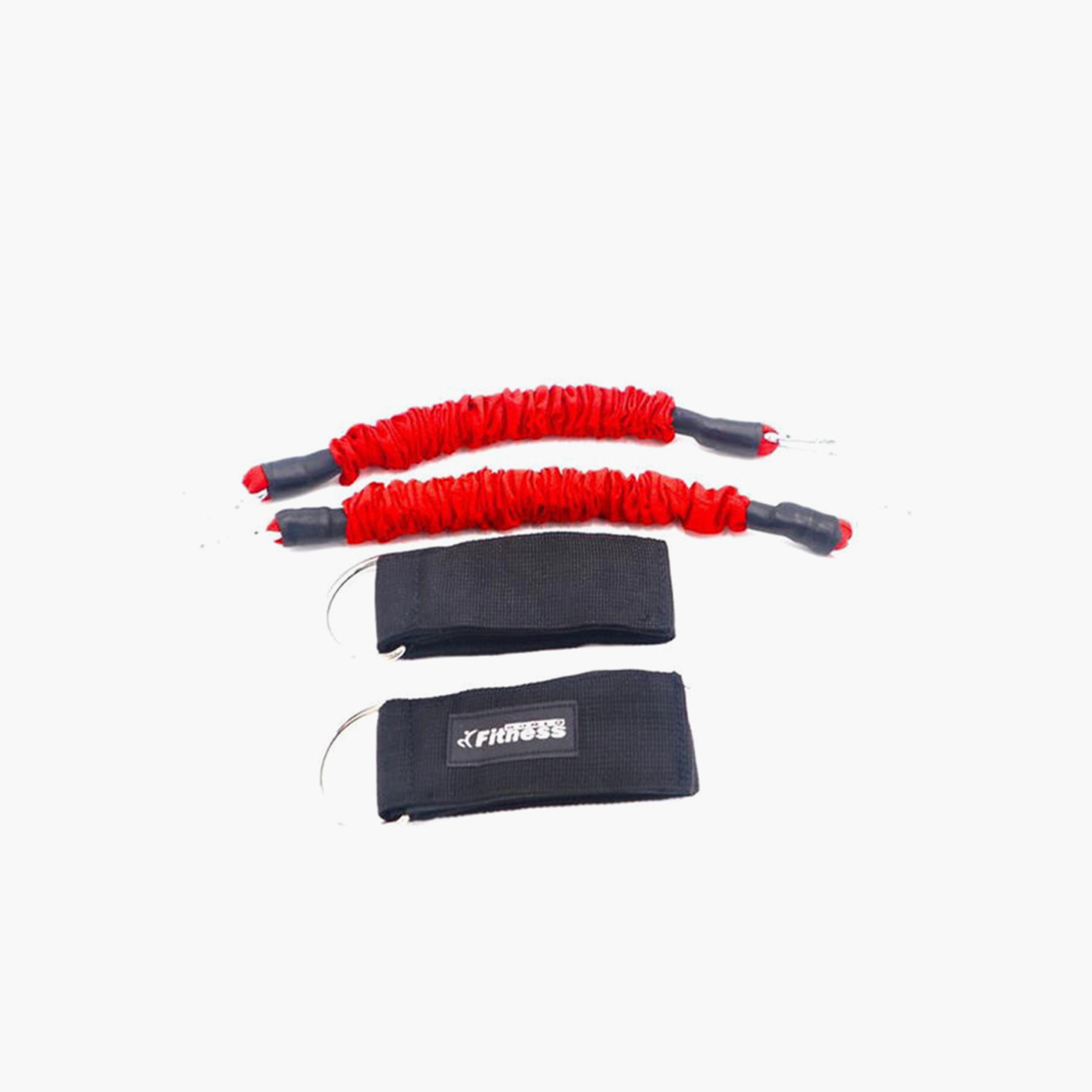 Strength Legs Resistance Bands With Ankle Straps, One Size - Red and Black-sports-gear-supports-image-2