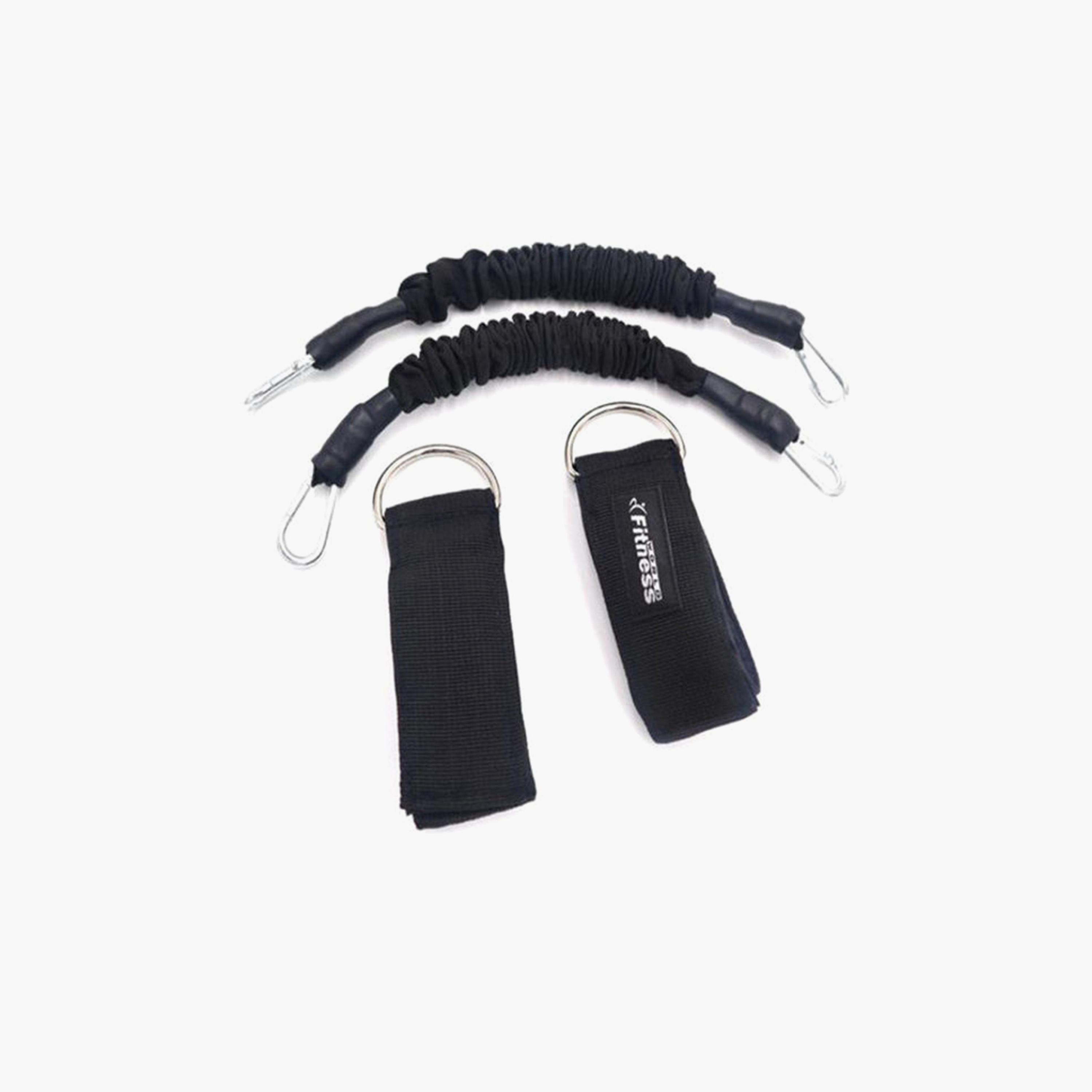 Strength Legs Resistance Bands With Ankle Straps Set One Size, 4-Piece - Black-sports-gear-gym-image-1