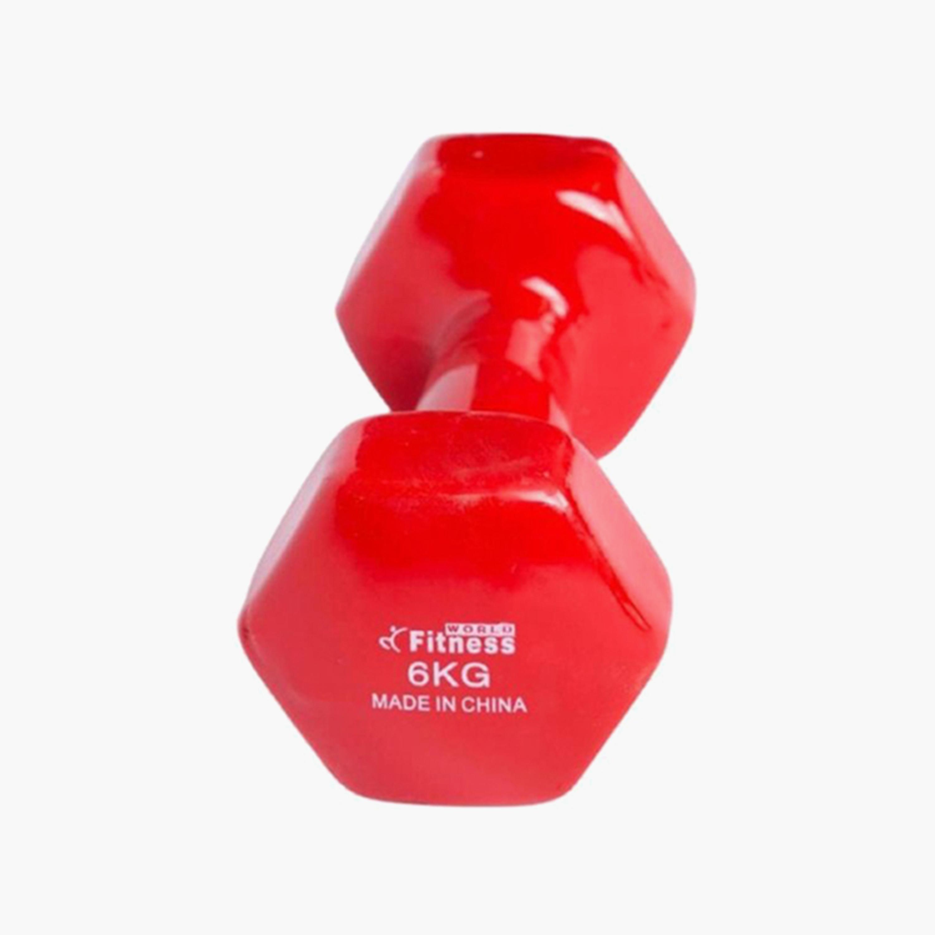 Muscle Sculpting Dumbbell, 6 Kg - Red-sports-gear-gym-image-1