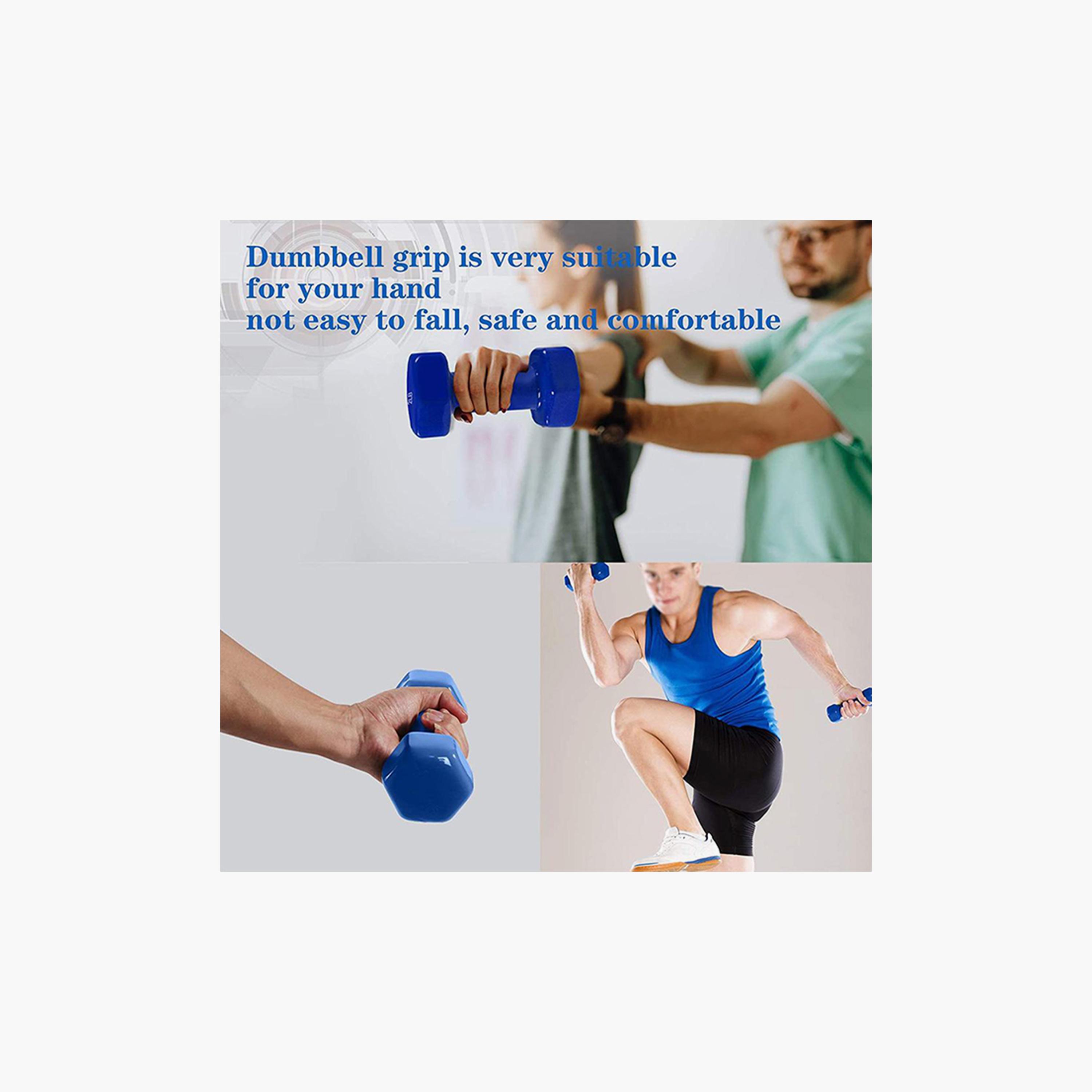 Muscle Sculpting Dumbbell, 6 Kg - Blue-sports-gear-gym-image-4