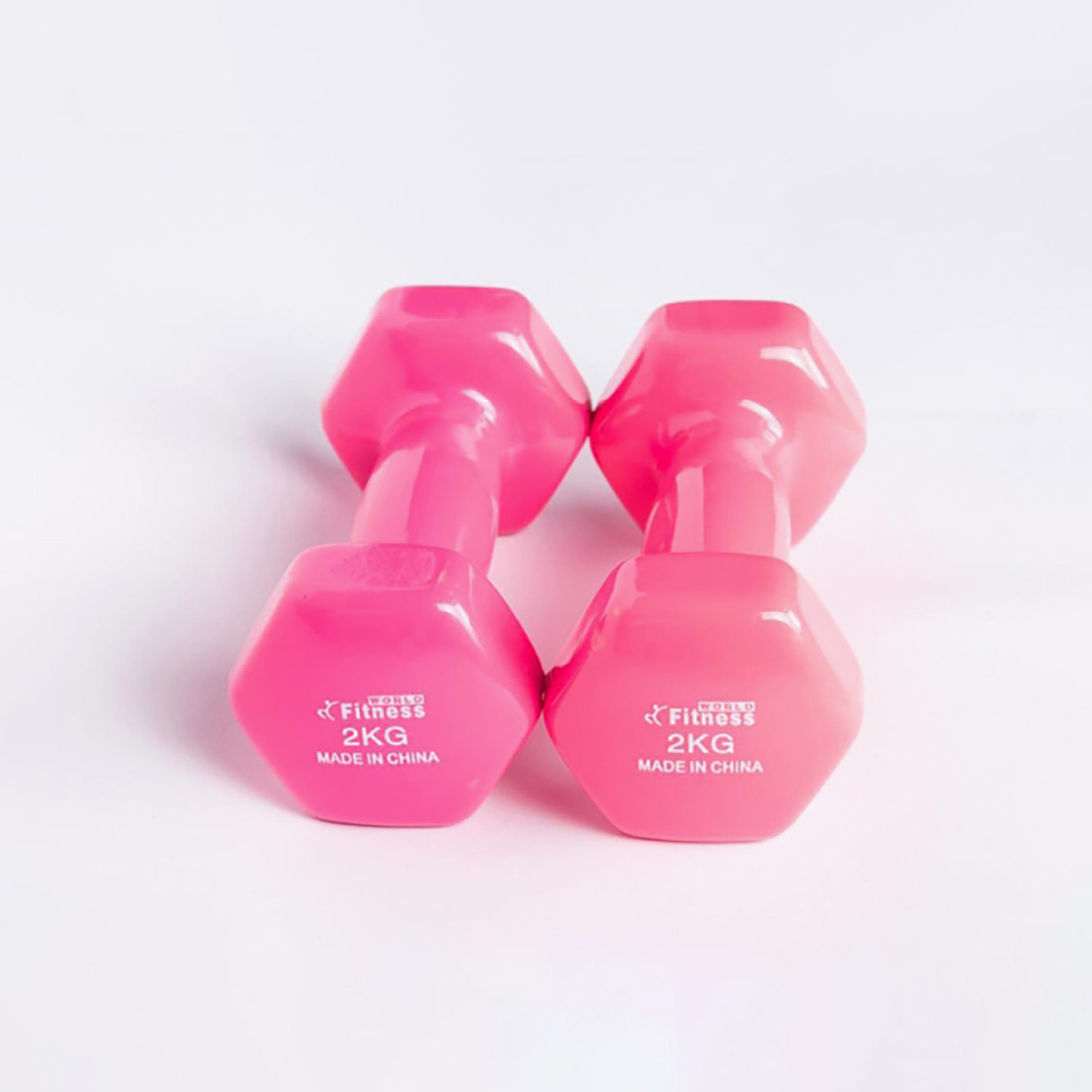 Sculpt Muscles Dumbbells Set, 2 Kg, 2-Piece - Pink-sports-gear-gym-image-2