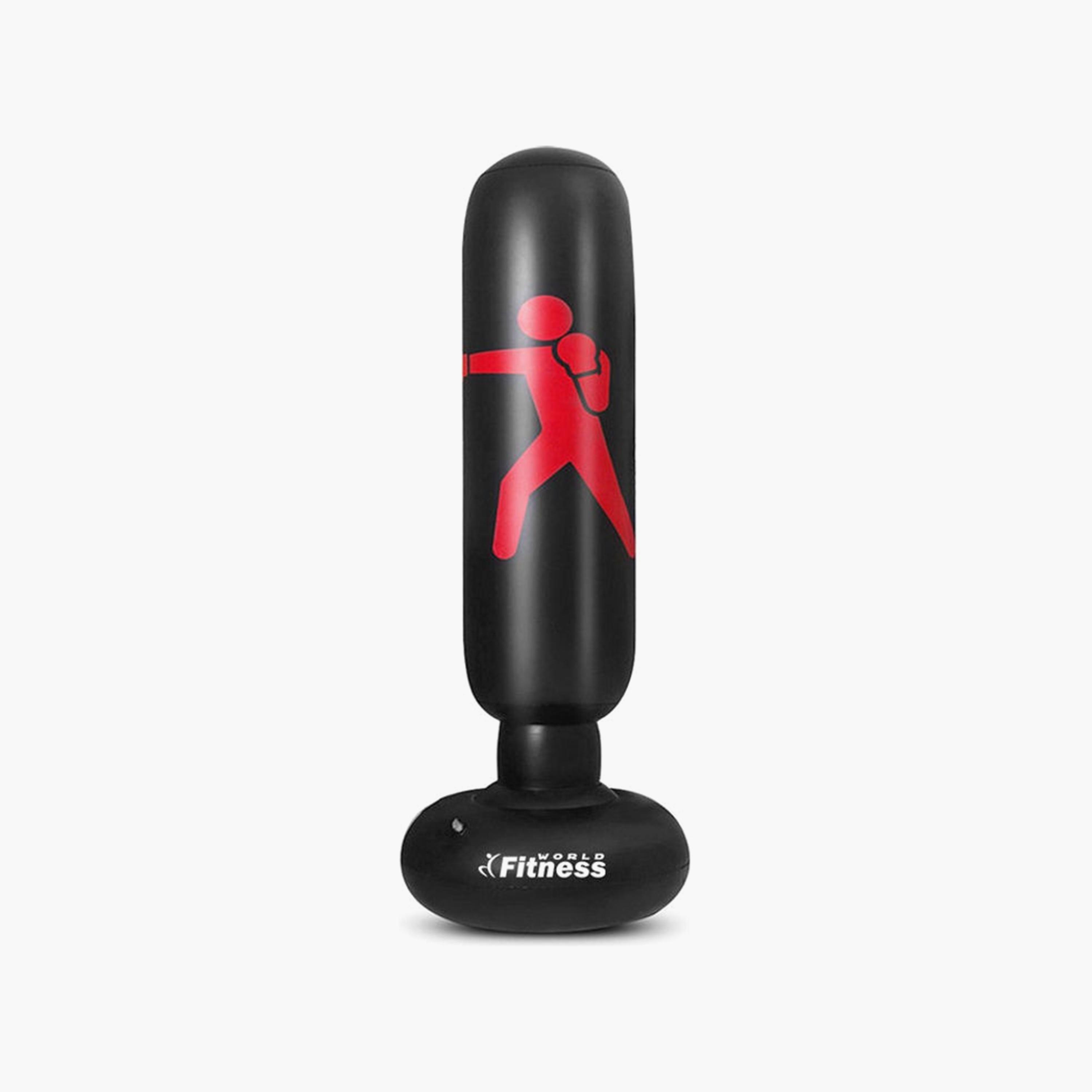 Inflatable Punching Bag 6 Feet - Black-sports-gear-gym-image-1