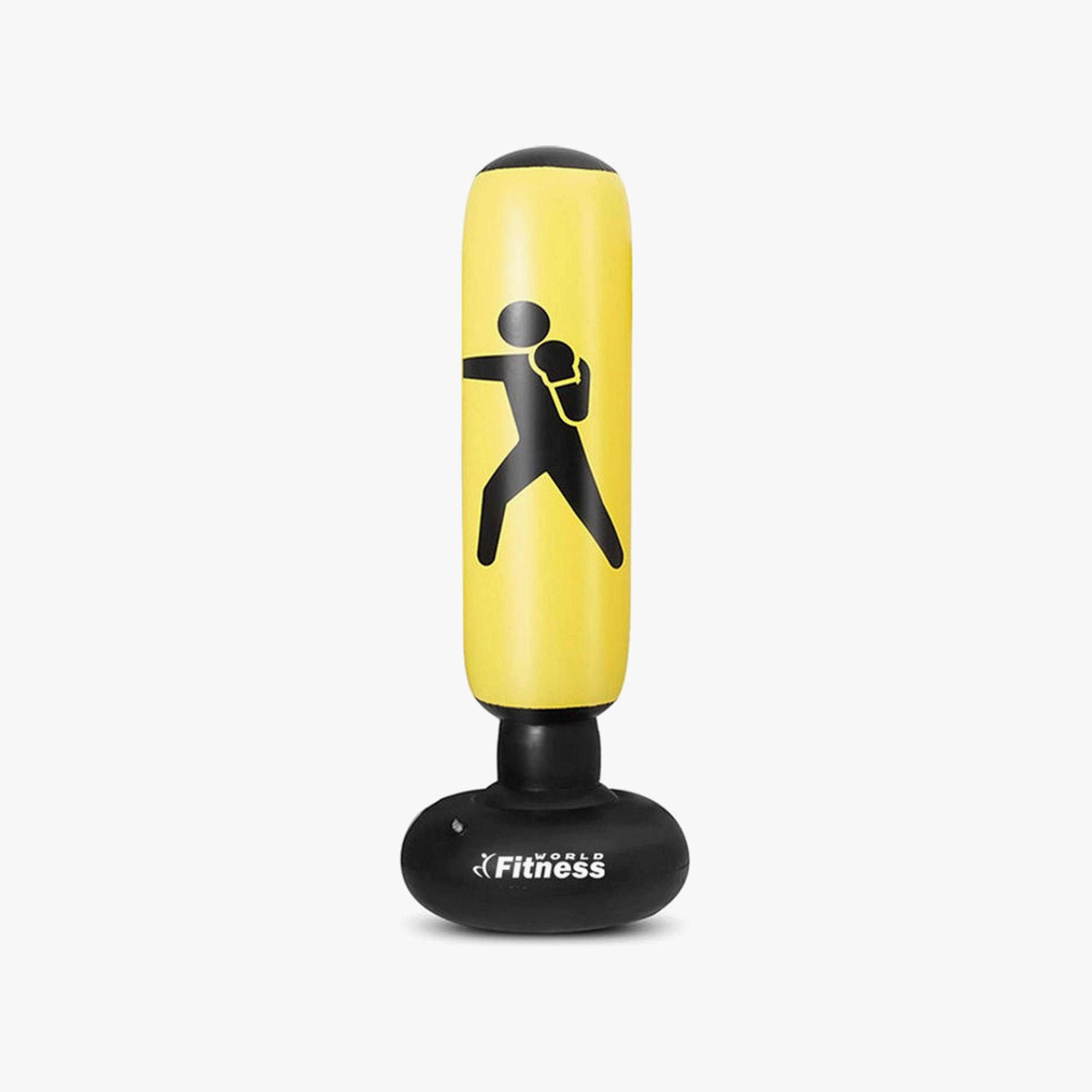 Inflatable Punching Bag 6 Feet - Yellow and Black-sports-gear-gym-image-1