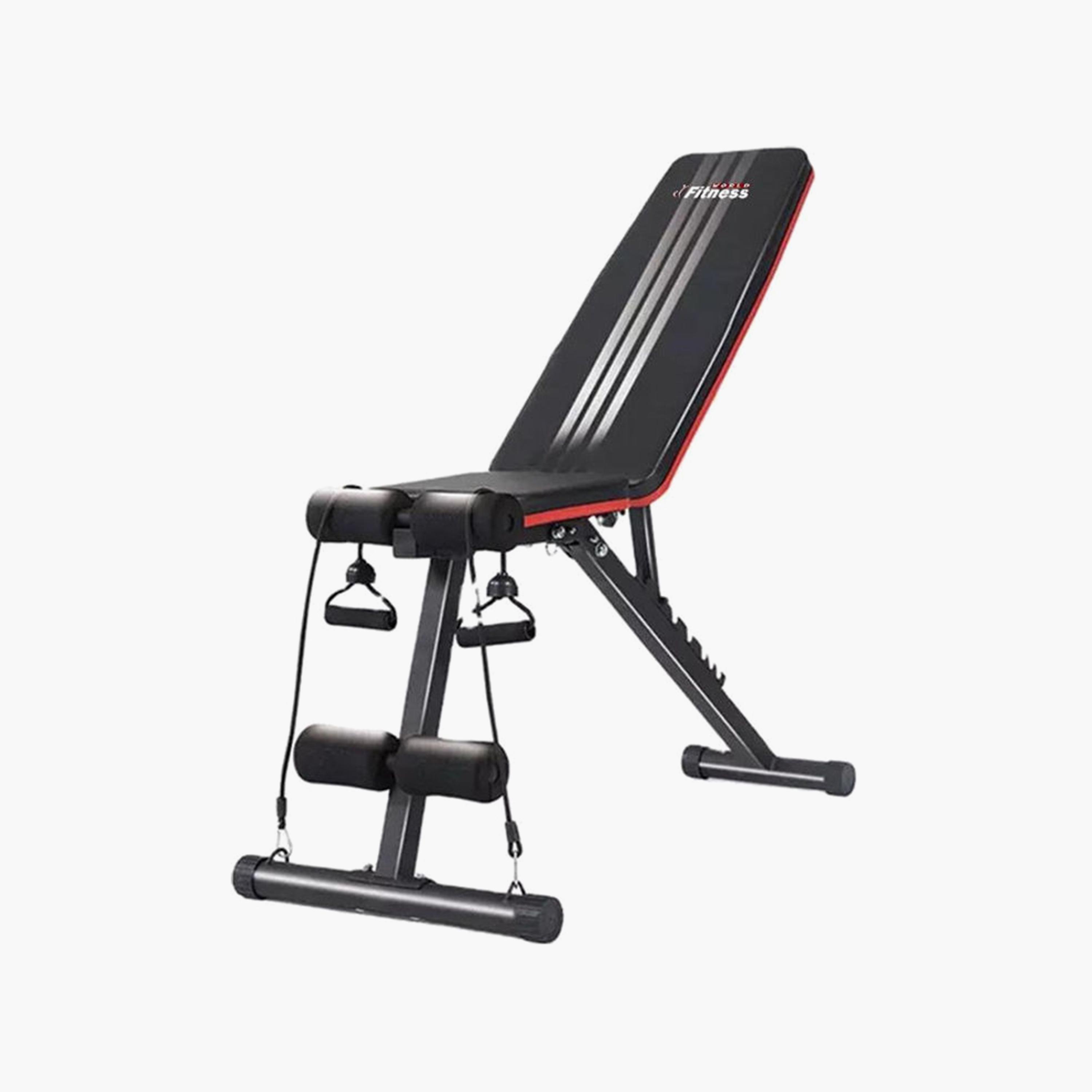 Training Bench, 83 cm - Black and Orange-sports-gear-gym-image-1