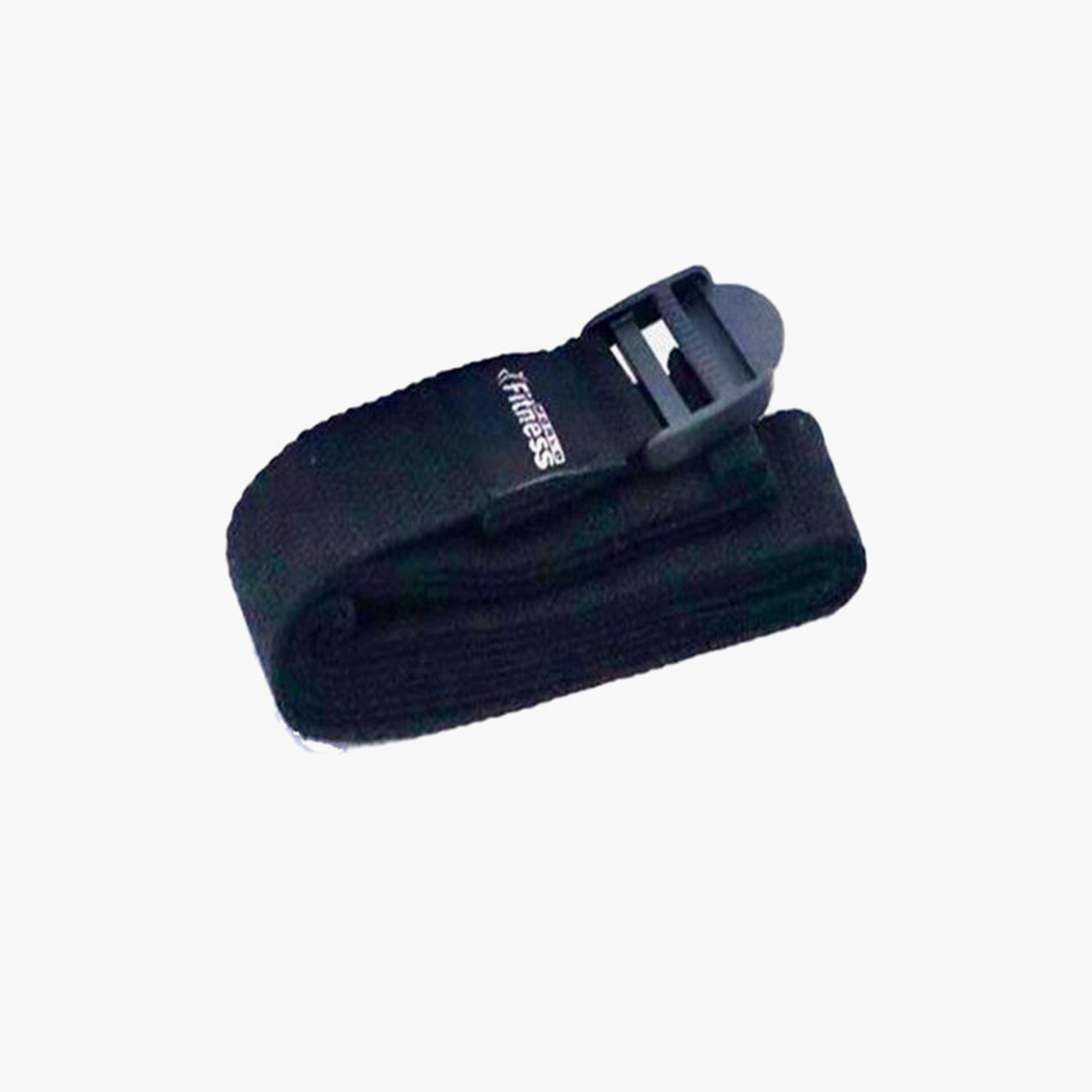 D-Ring Yoga Strap, 15 cm - Black-sports-gear-gym-image-1