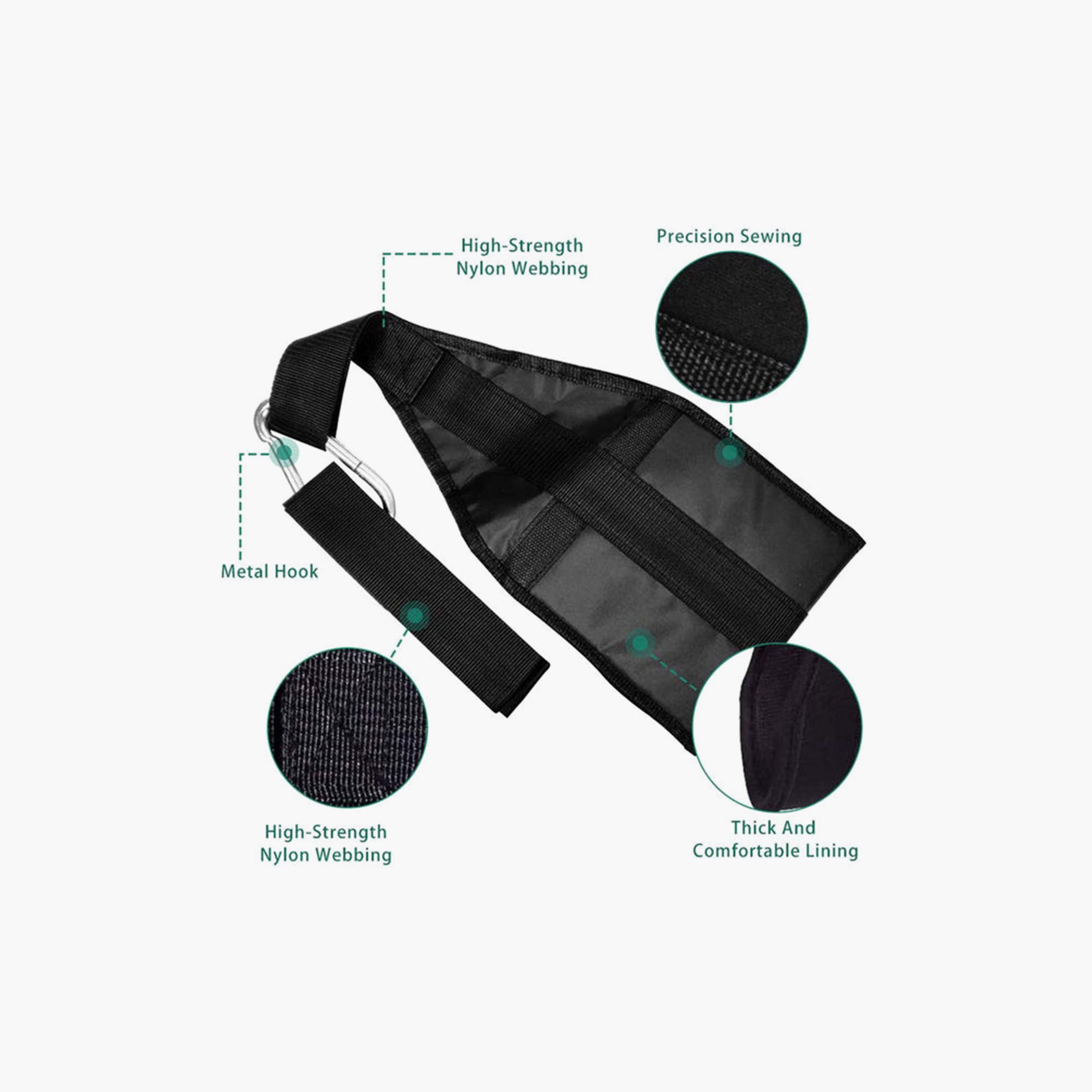 Ab Straps For Pull Up Bar, 5 x 5 x 5 cm - Black-sports-gear-gym-image-3