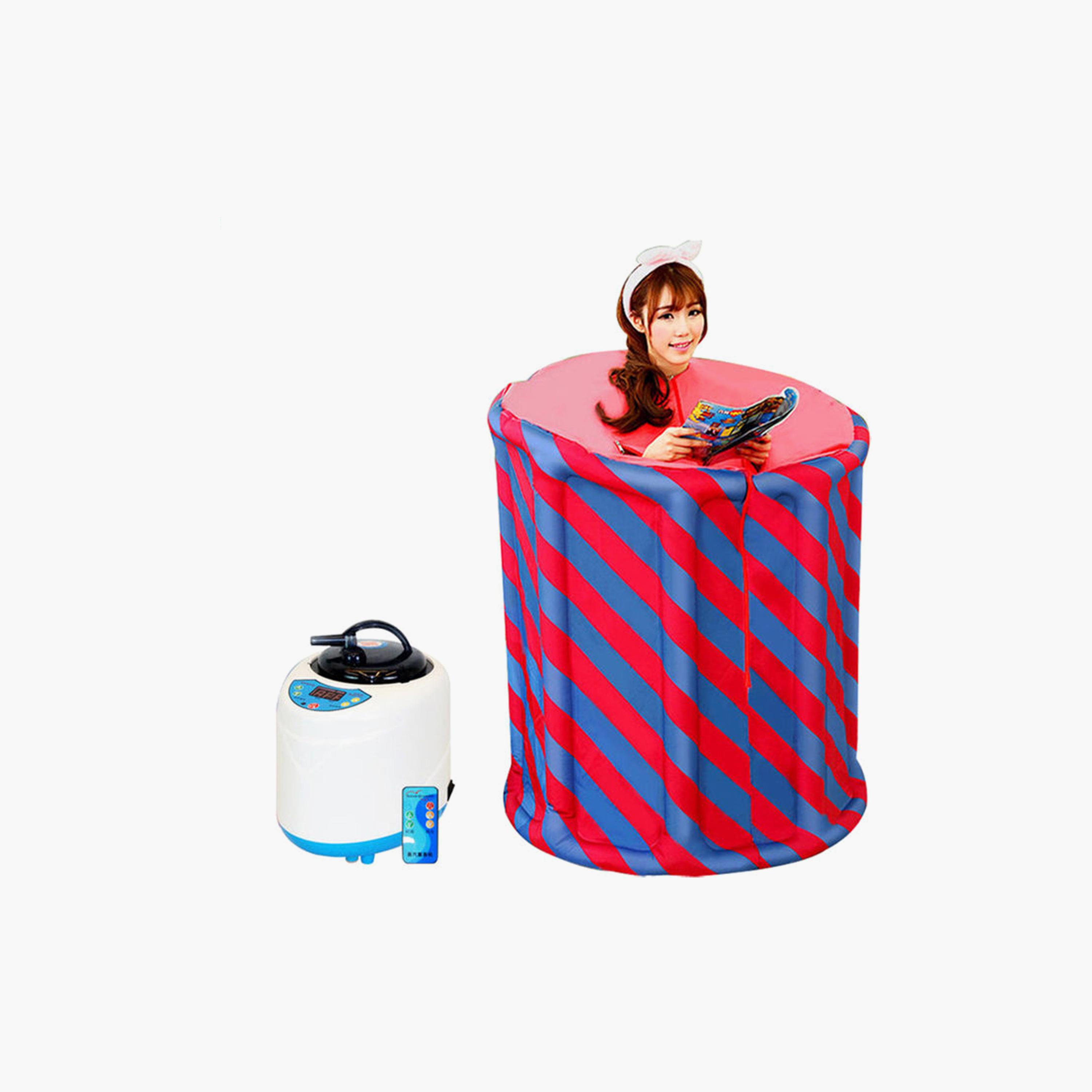 Portable Home Steam Sauna, 51 cm - Pink and Blue-sports-gear-gym-image-2