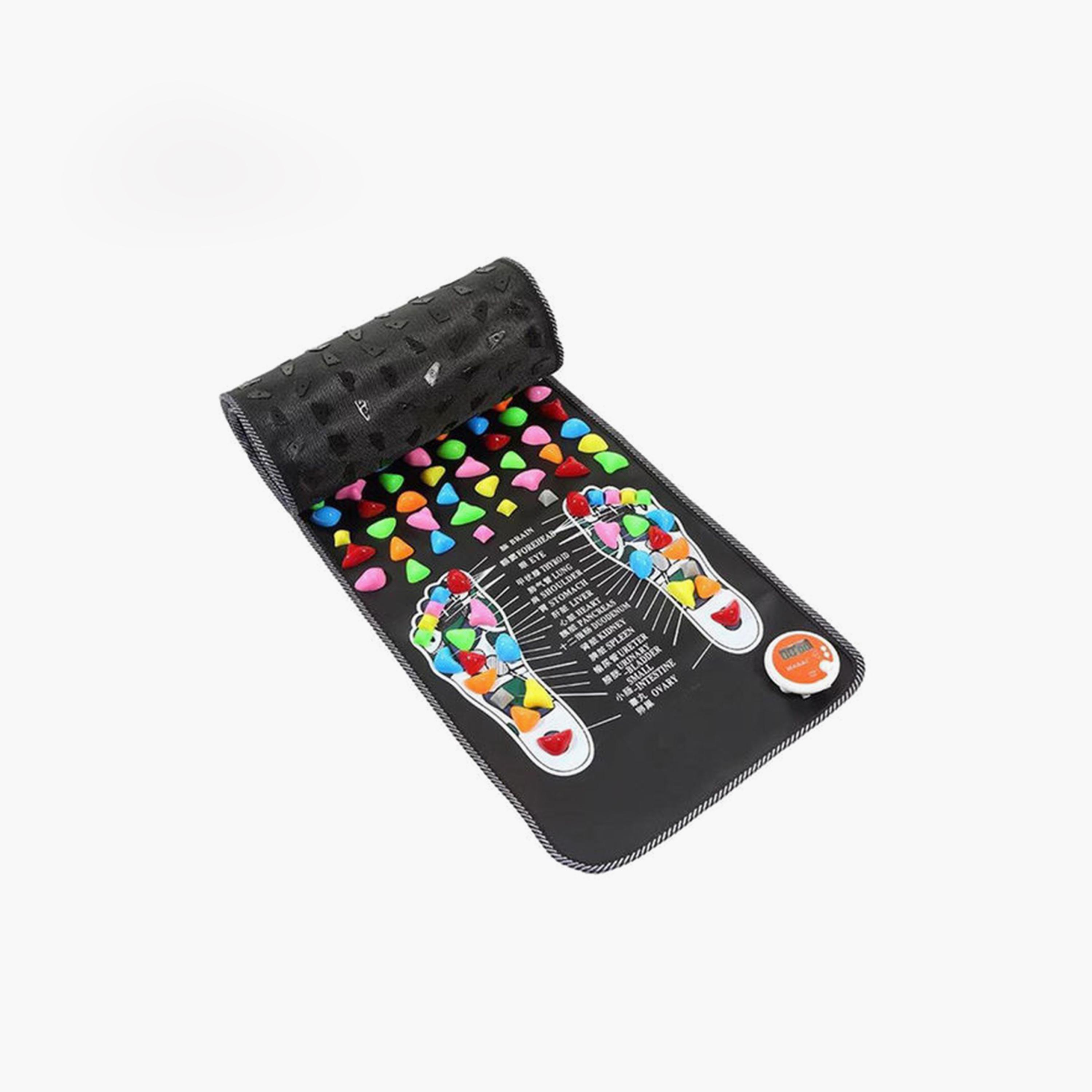 Reflexology Stone Acupressure And Foot Massage Mat, 35 cm - Multicolour-sports-gear-gym-image-1