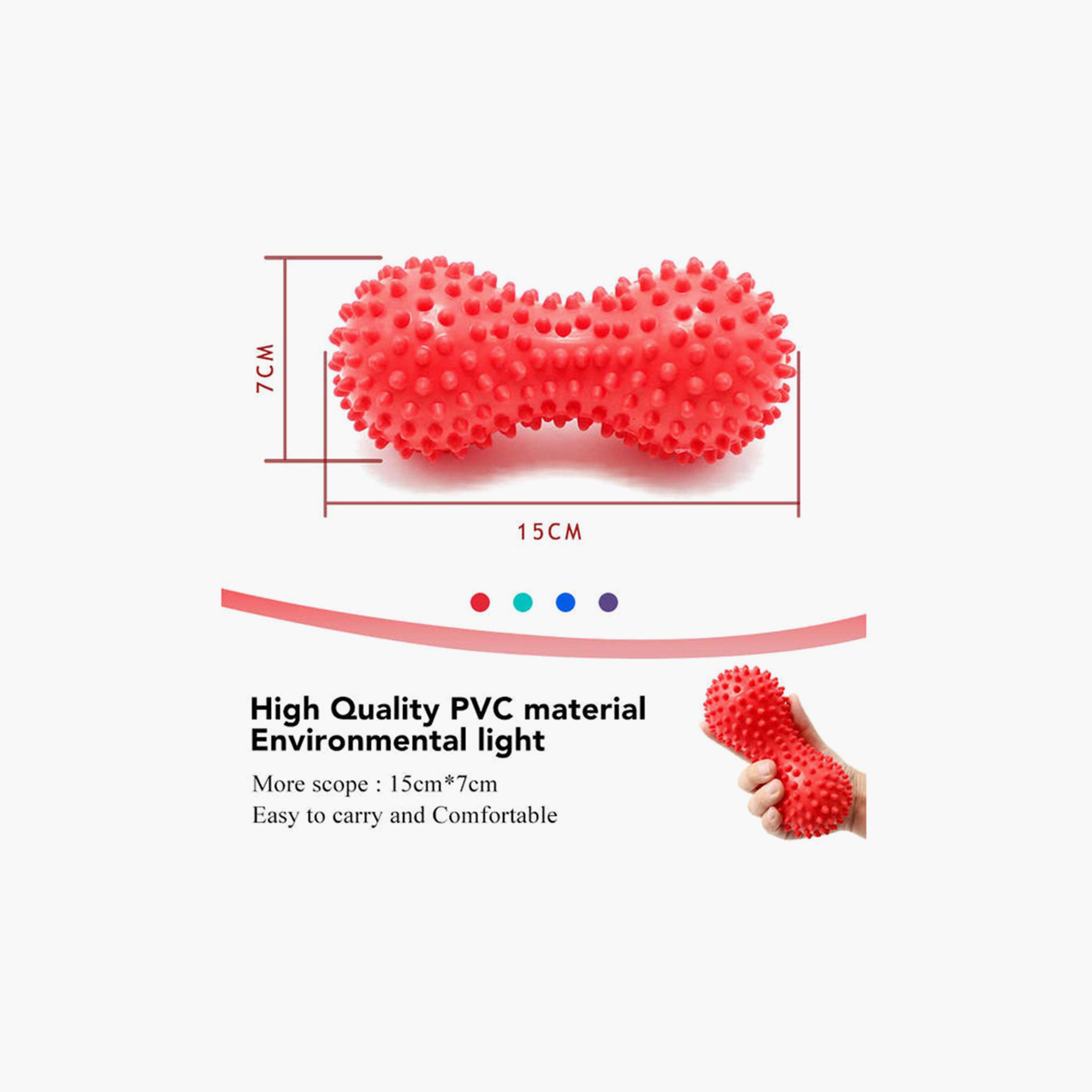 Peanut Shaped Massage Ball, 15 x 7 x 7 cm - Red-sports-gear-gym-image-4