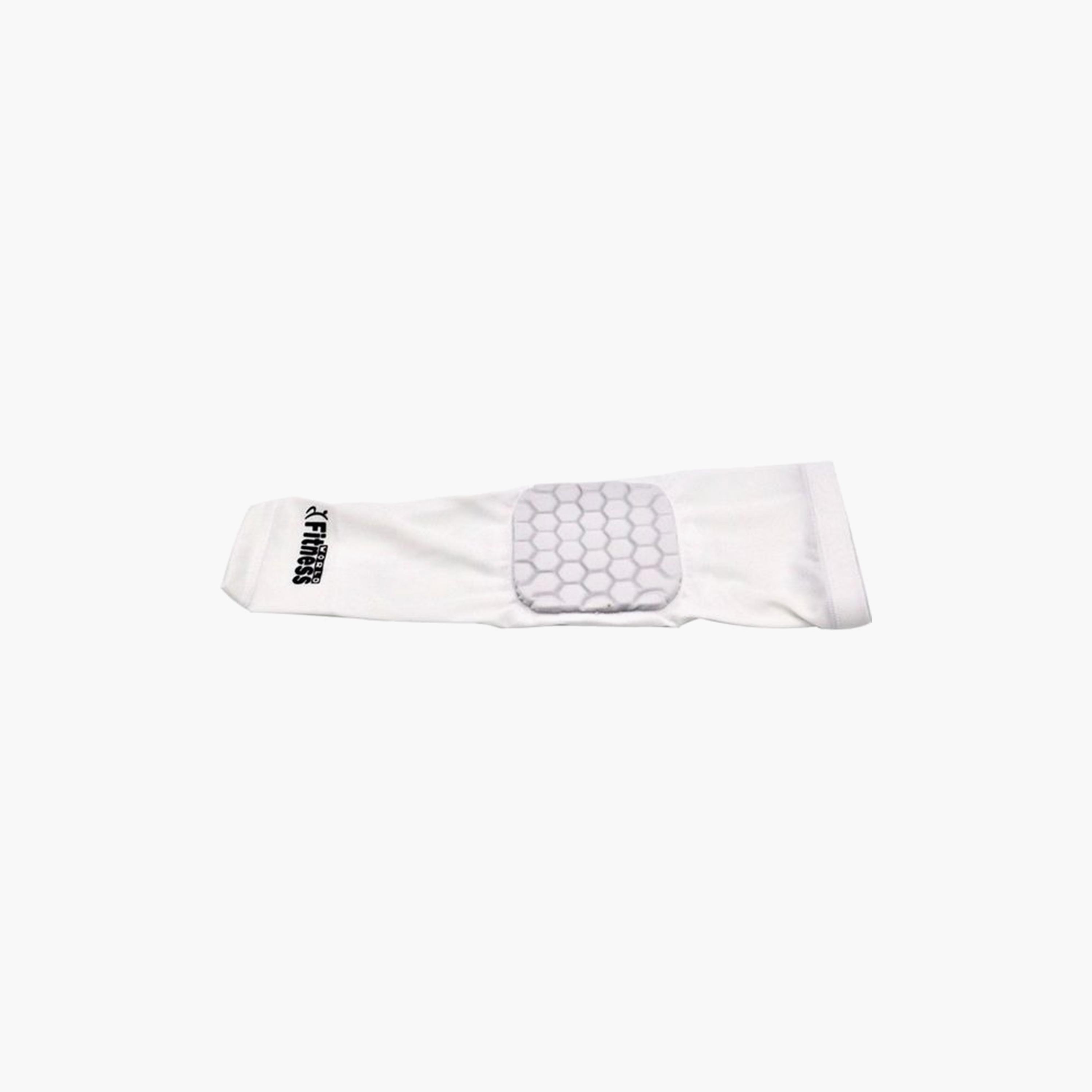 Honeycomb Compression Arm Guard, 39 cm - White-sports-gear-gym-image-1